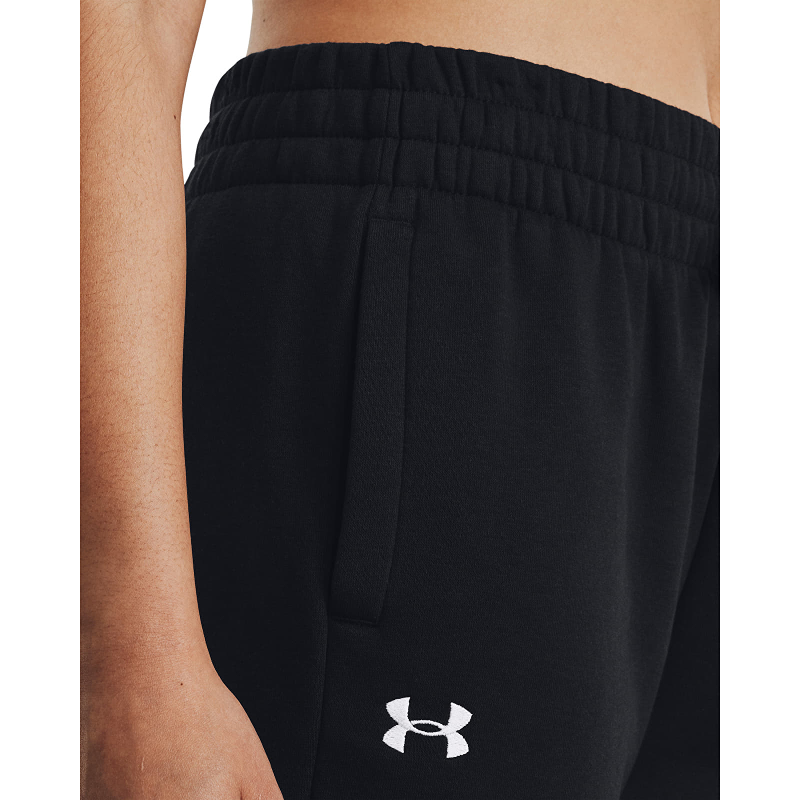 Pantalons femme Under Armour Rival Fleece Jogger Black/ White