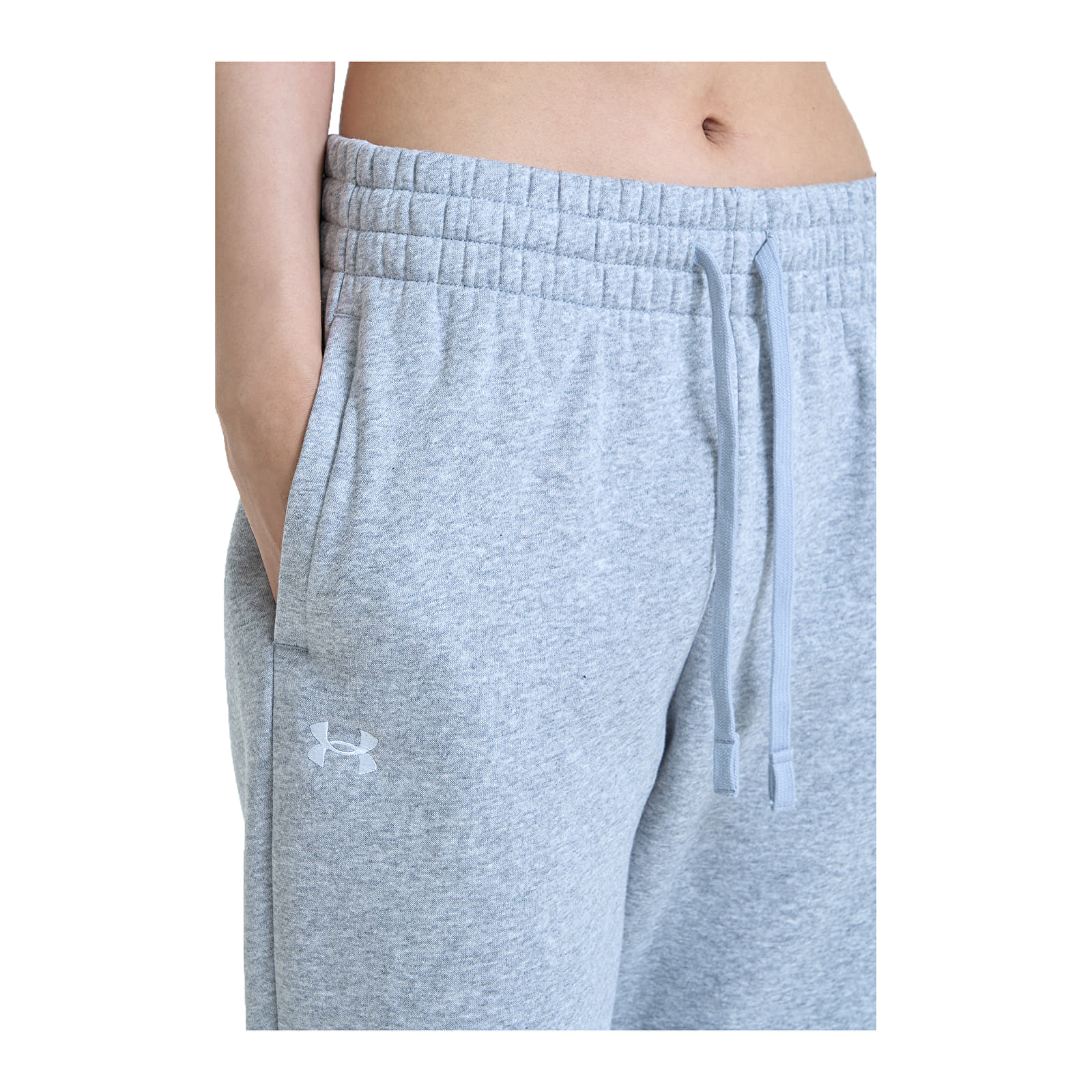 Sieviešu bikses Under Armour Rival Fleece Jogger Mod Gray Light Heather/ White