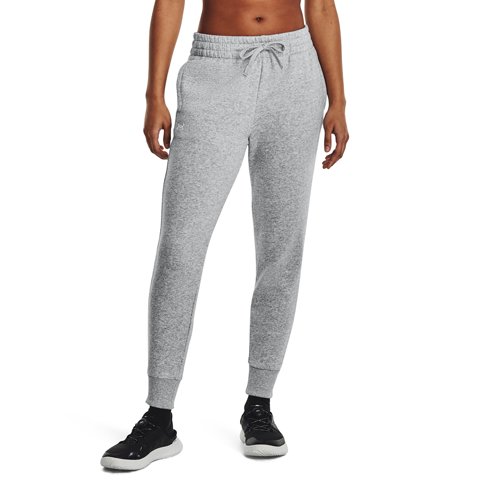 Sieviešu bikses Under Armour Rival Fleece Jogger Mod Gray Light Heather/ White