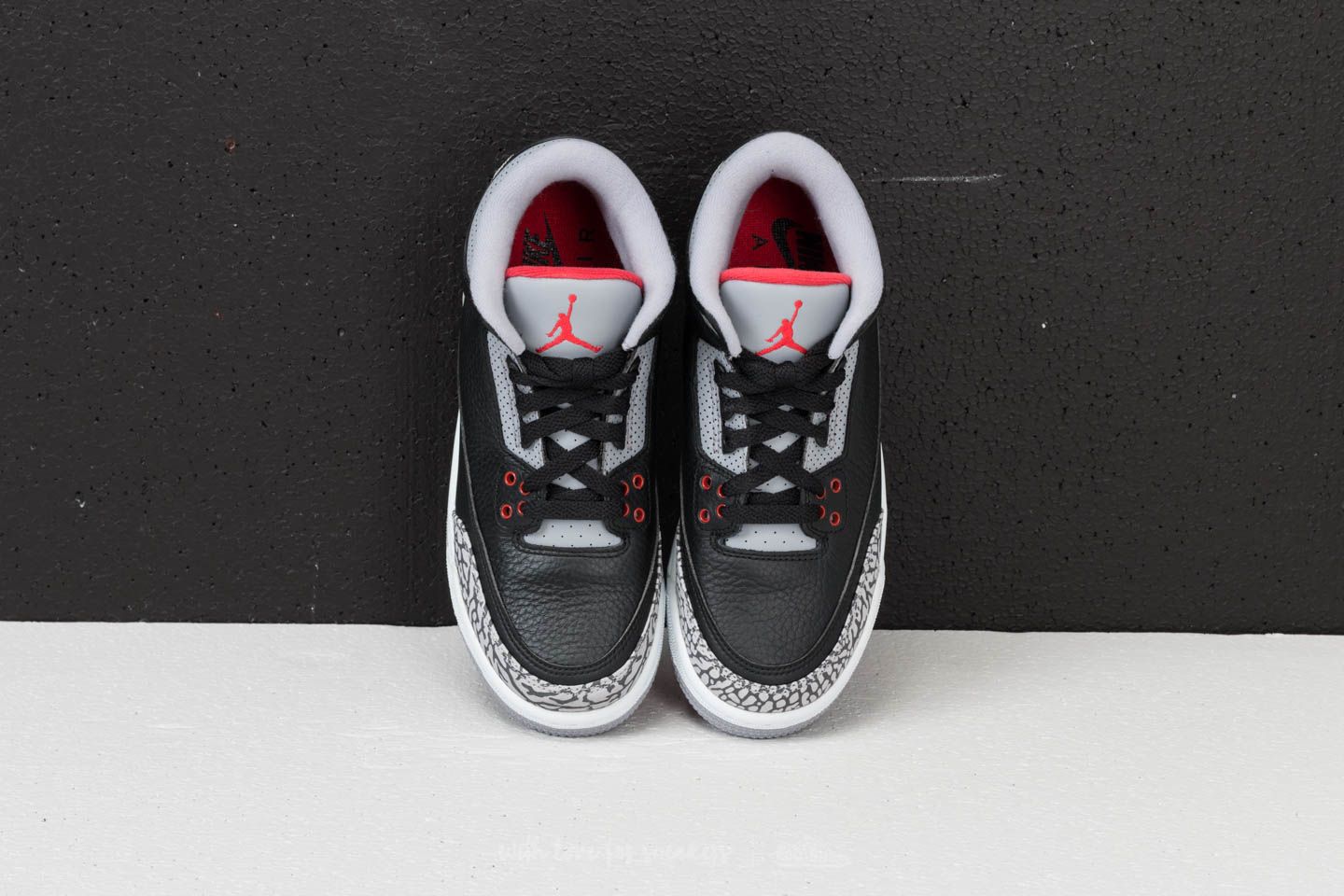 Scarpe donna Air Jordan 3 Retro OG BG Black/ Fire Red-Cement Grey