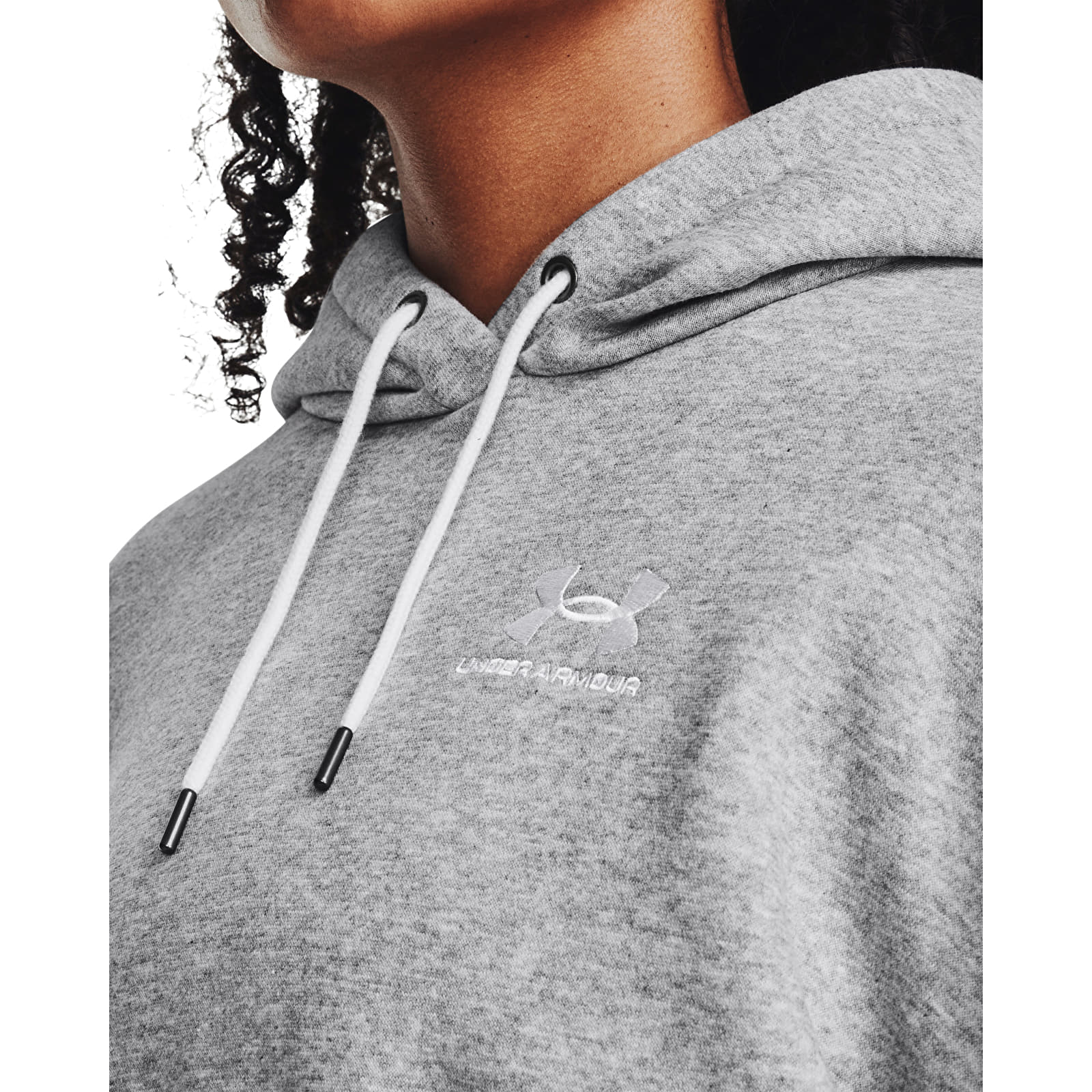 Sieviešu hoodies Under Armour Icon Fleece OS Hoodie Mod Gray Light Heather/ White