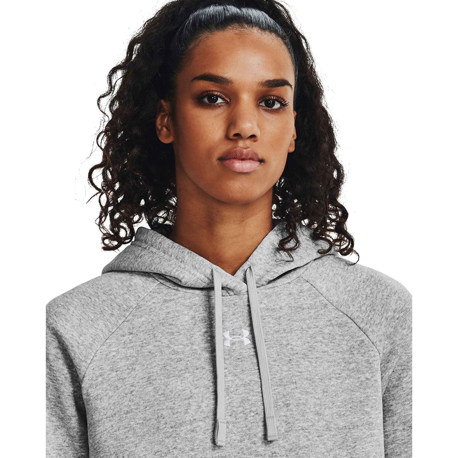 Bluzy z kapturem Under Armour Rival Fleece Hoodie Mod Gray Light Heather/ White