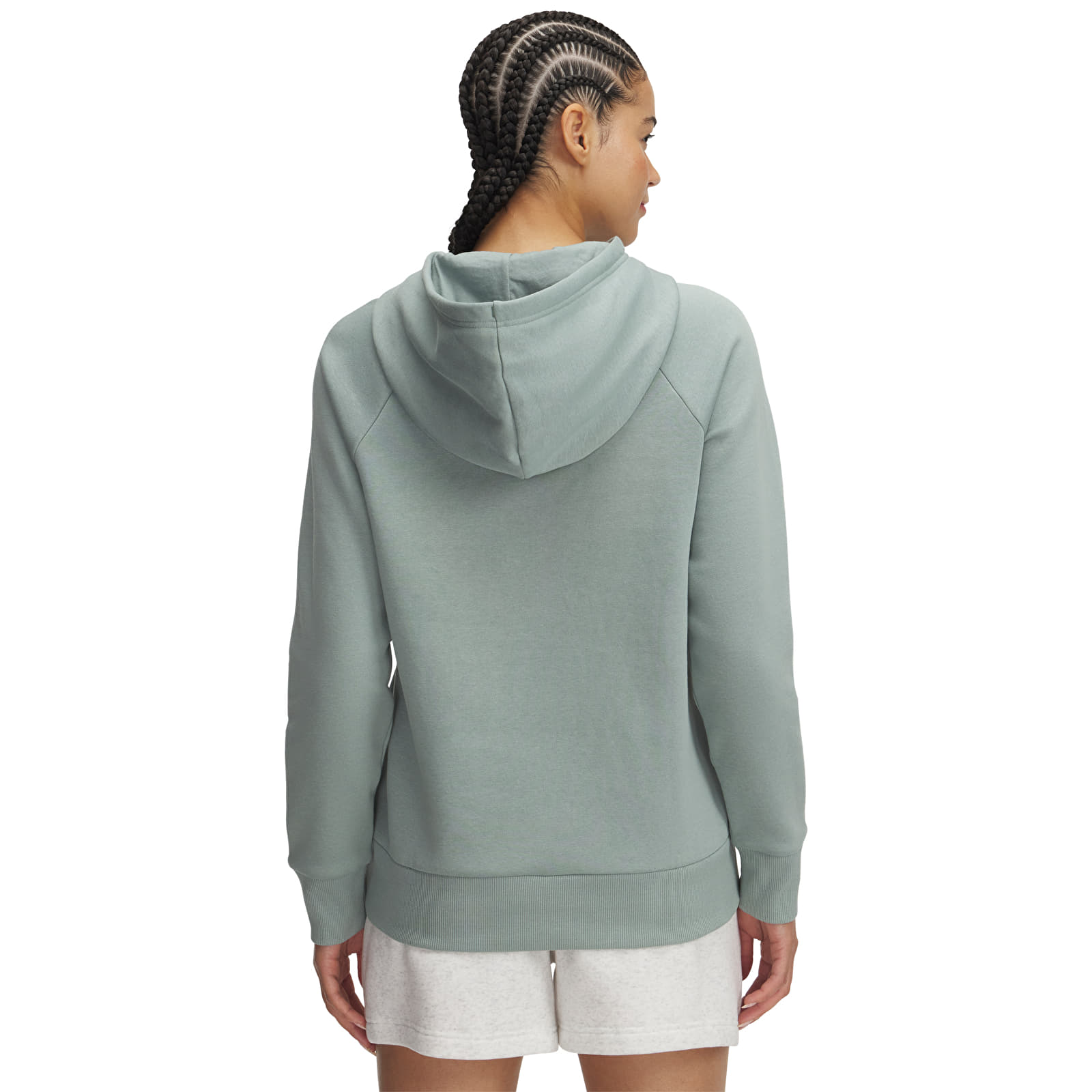 Women's hoodies Under Armour Rival Fleece Hoodie Silica Green/ White