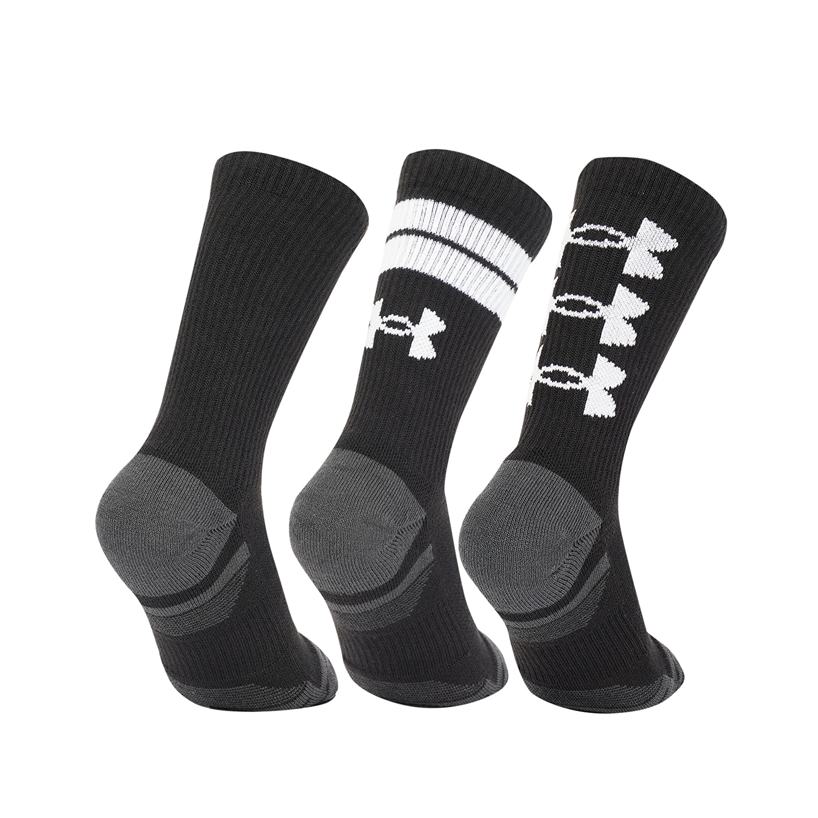 Socken - Männer Under Armour Perf Tech Nov 3-Pack Crew Black/ Black/ White