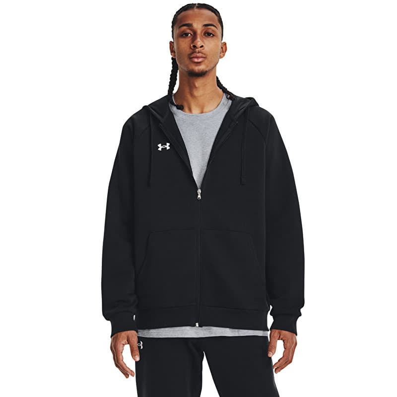 Sweatshirt Under Armour Rival Fleece FZ Hoodie Black/ White