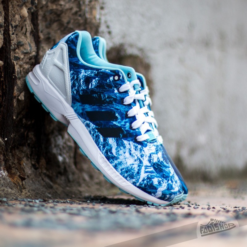 、 adidas ZX Flux FTWWHT/Blue | Footshop