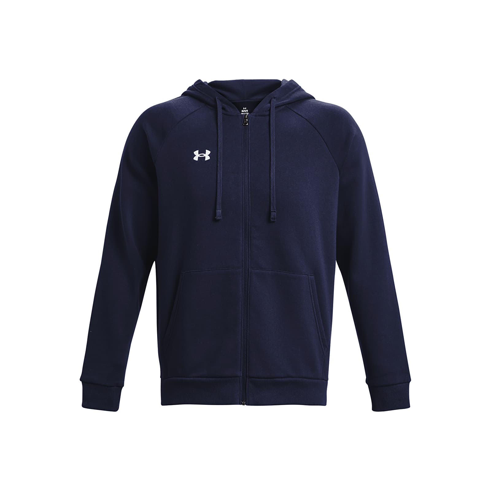 Bluzy z kapturem Under Armour Rival Fleece FZ Hoodie Midnight Navy/ White