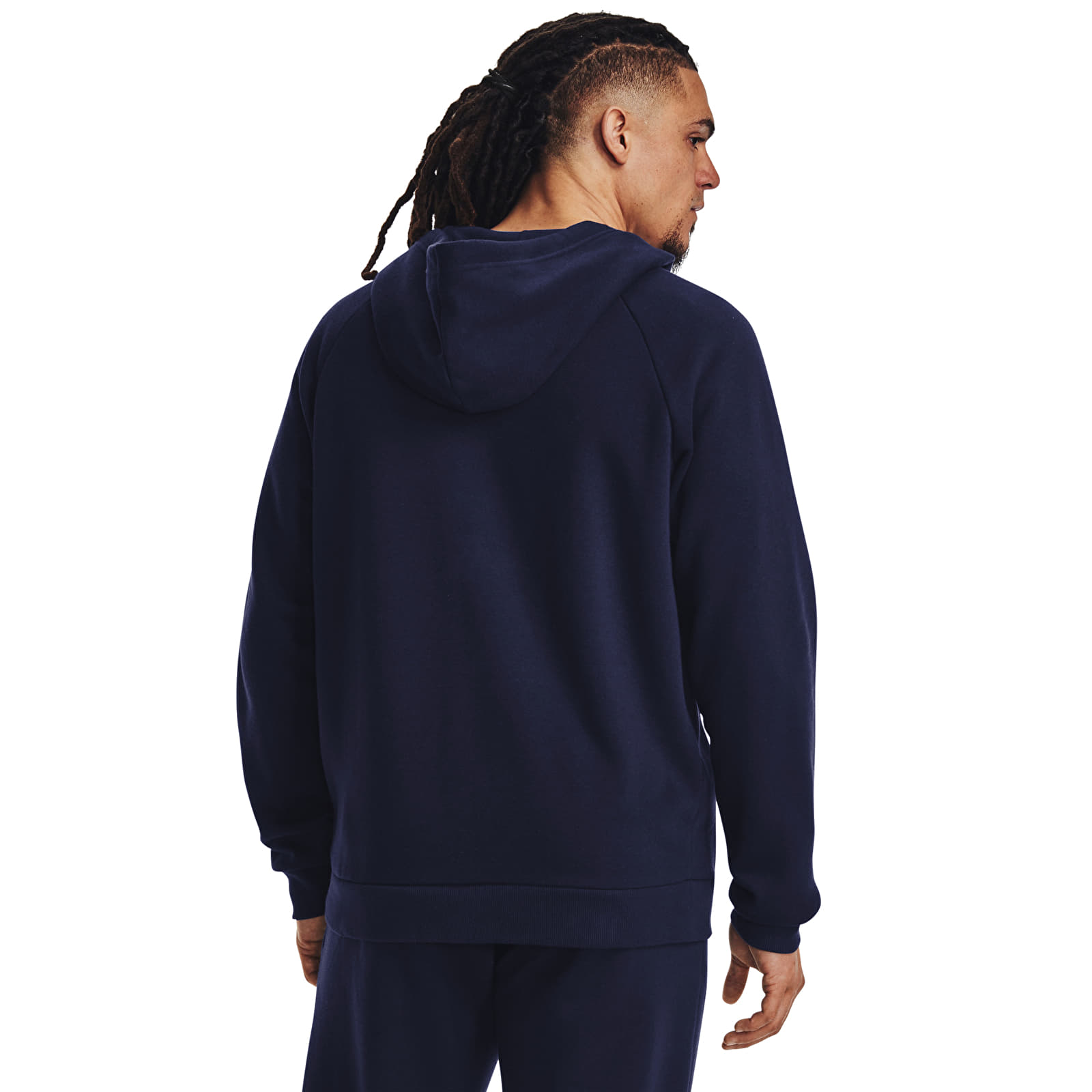 Bluzy z kapturem Under Armour Rival Fleece FZ Hoodie Midnight Navy/ White