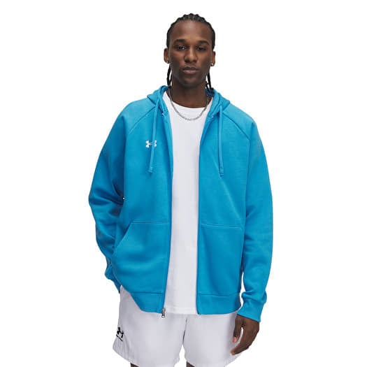 Under Armour Rival Fleece FZ Hoodie Ether Blue/ White