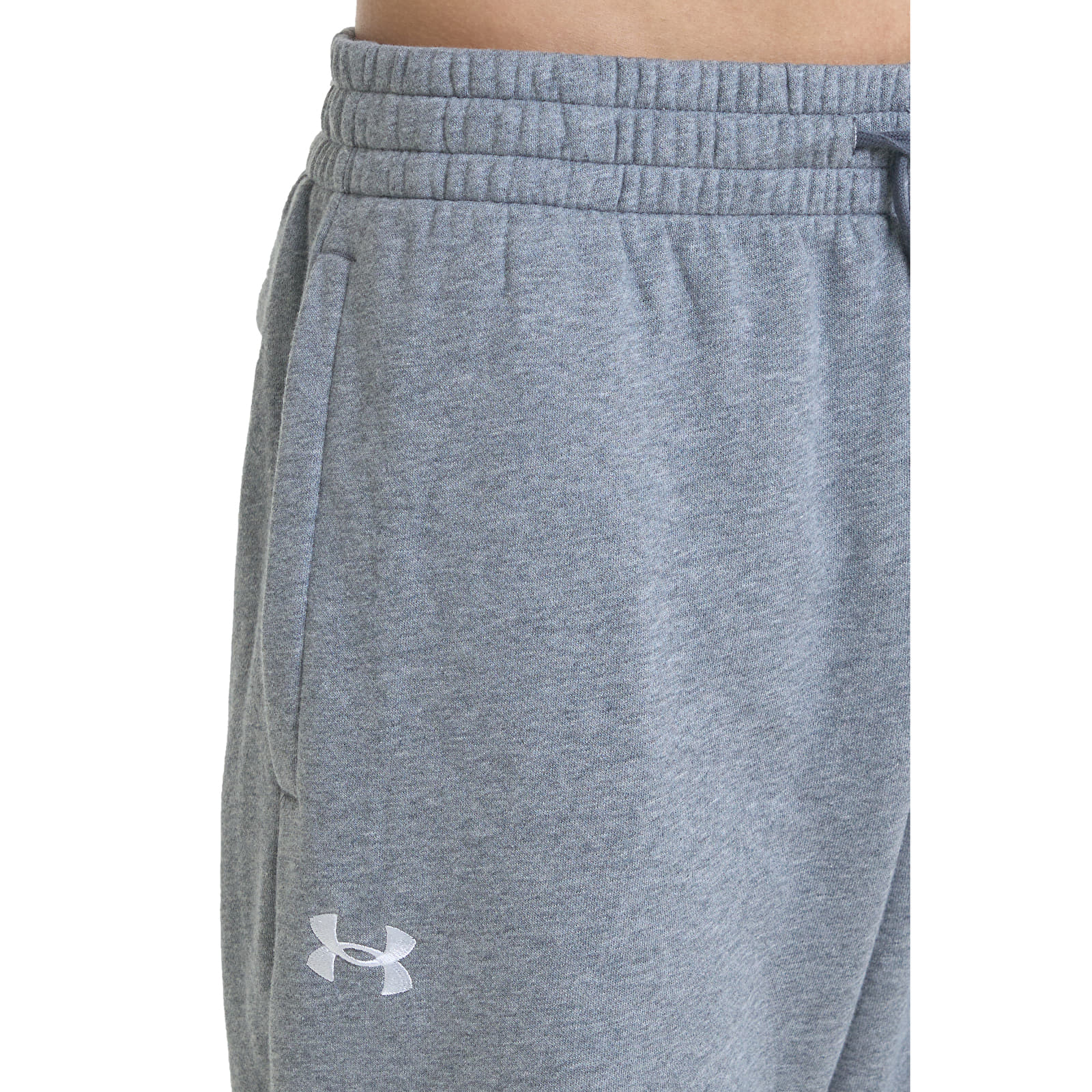 Bukser til mænd Under Armour Rival Fleece Joggers Castlerock Light Heather/ White