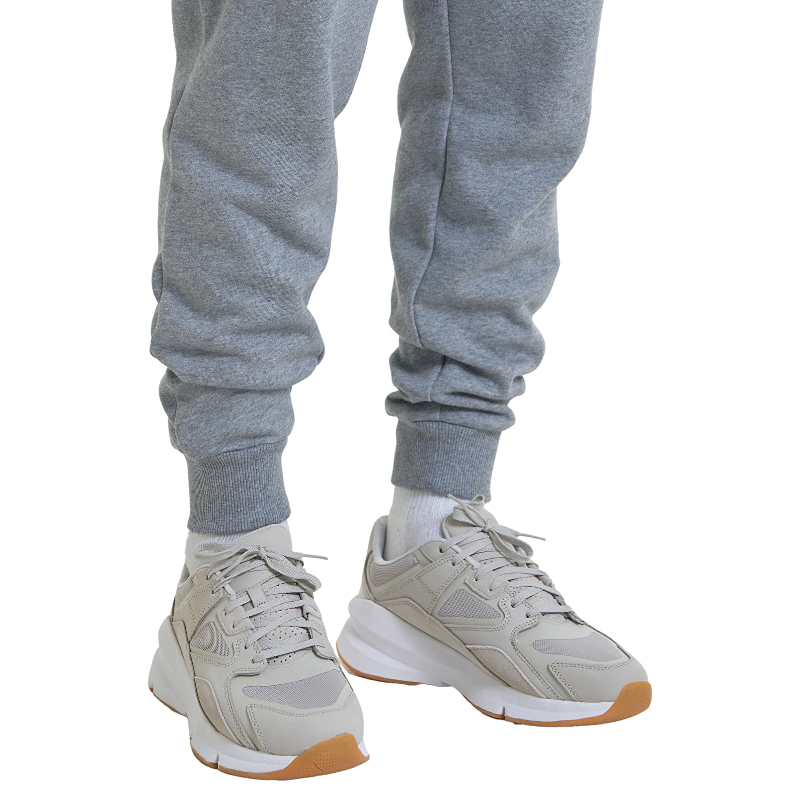 Bukser til mænd Under Armour Rival Fleece Joggers Castlerock Light Heather/ White