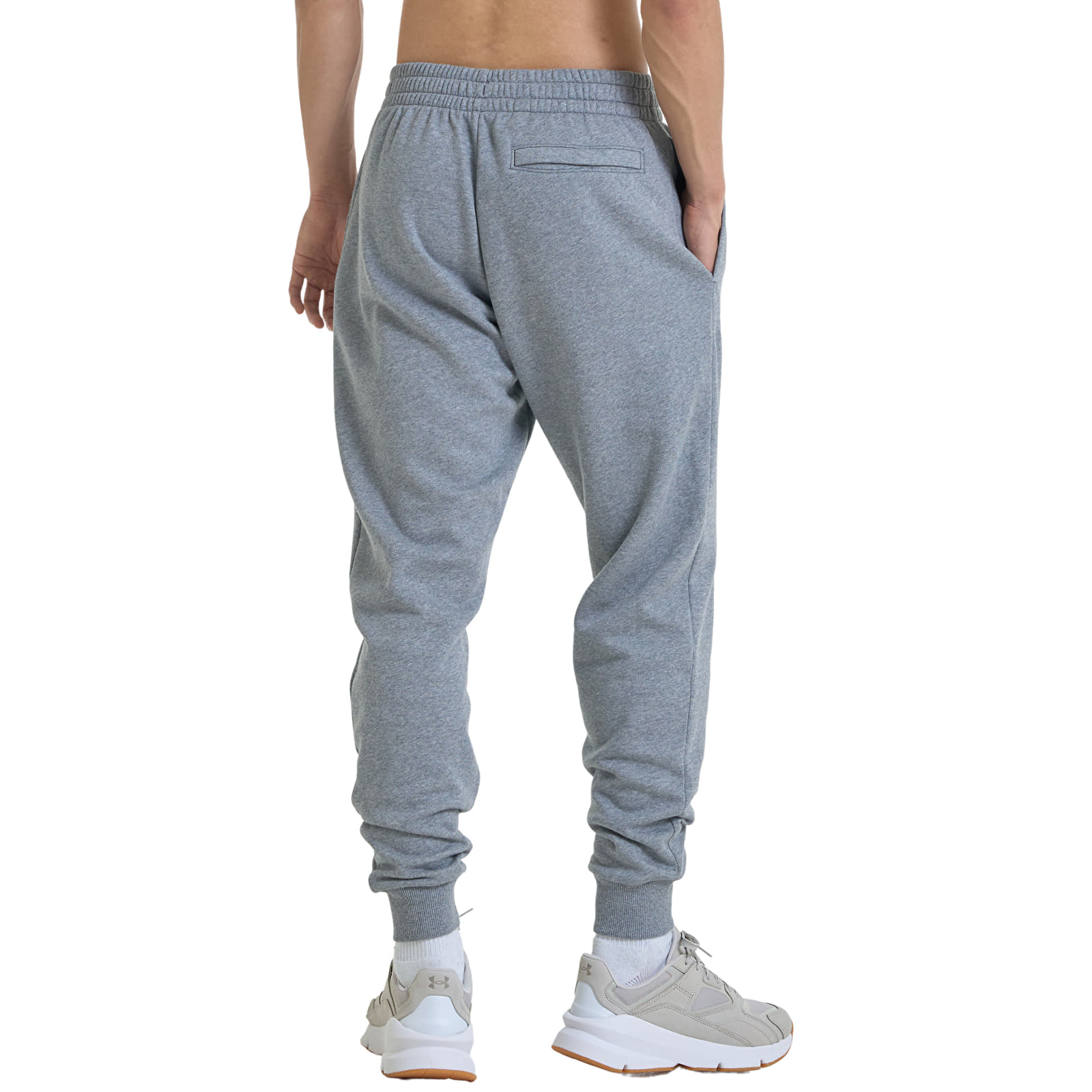 Bukser til mænd Under Armour Rival Fleece Joggers Castlerock Light Heather/ White