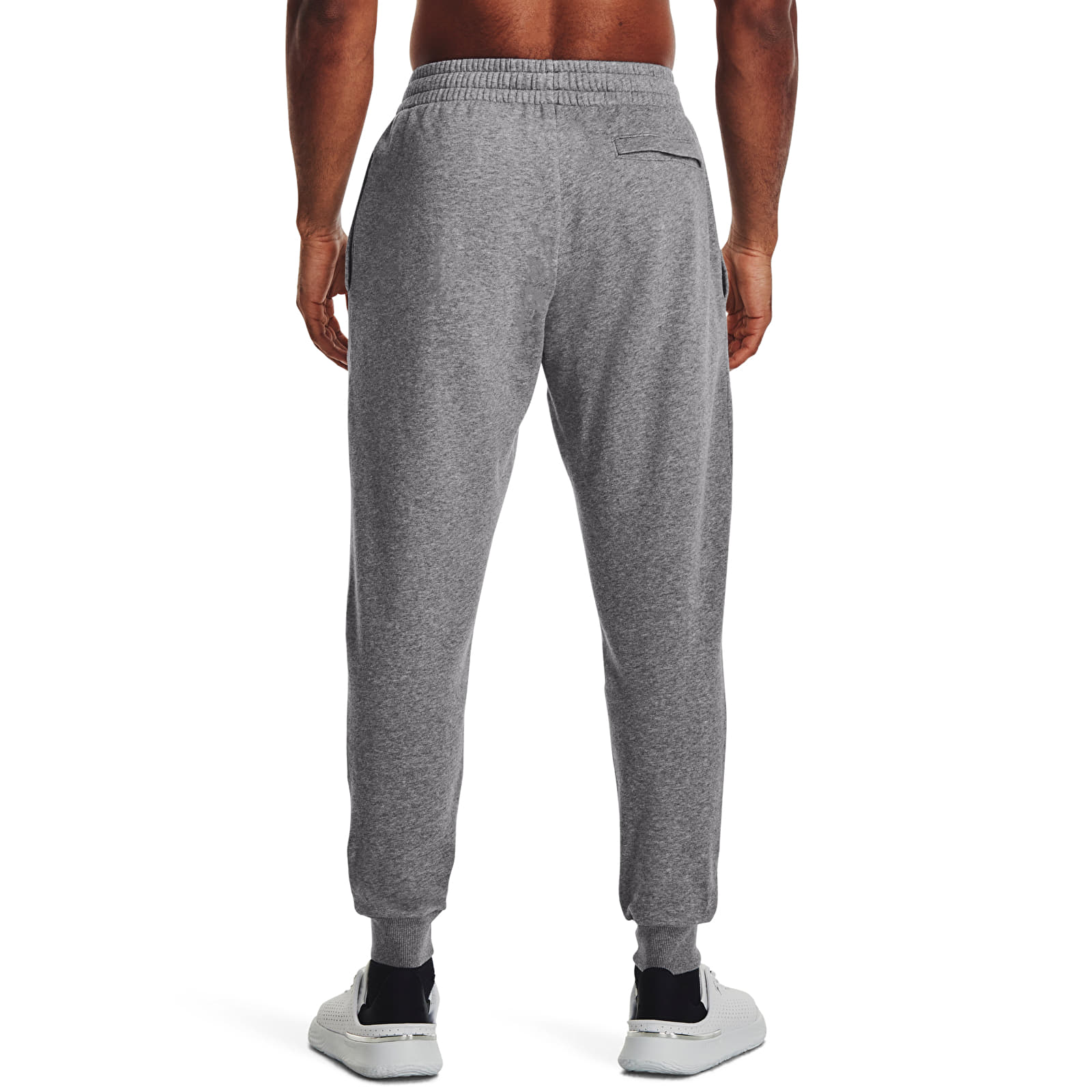 Bukser til mænd Under Armour Rival Fleece Joggers Castlerock Light Heather/ White