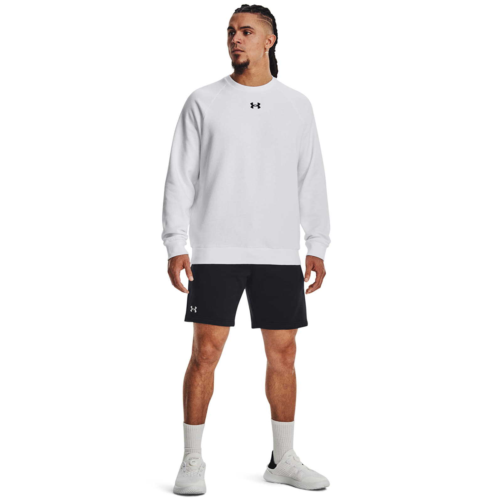 Férfi sortok Under Armour Rival Fleece Shorts Black/ White