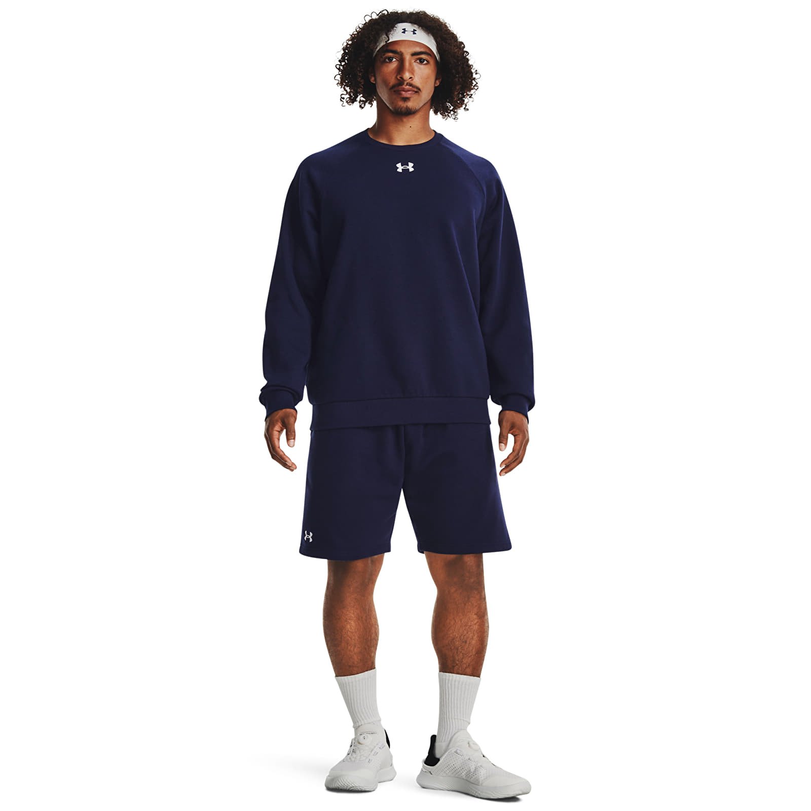 Vīriešu šorti Under Armour Rival Fleece Shorts Midnight Navy/ White