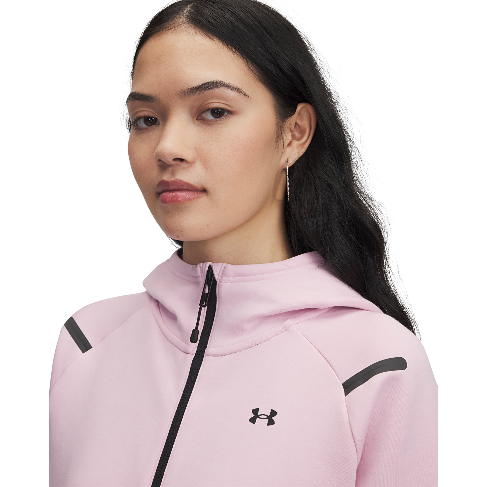 Hættetrøjer til kvinder Under Armour Unstoppable Fleece FZ Prime Pink/ Black