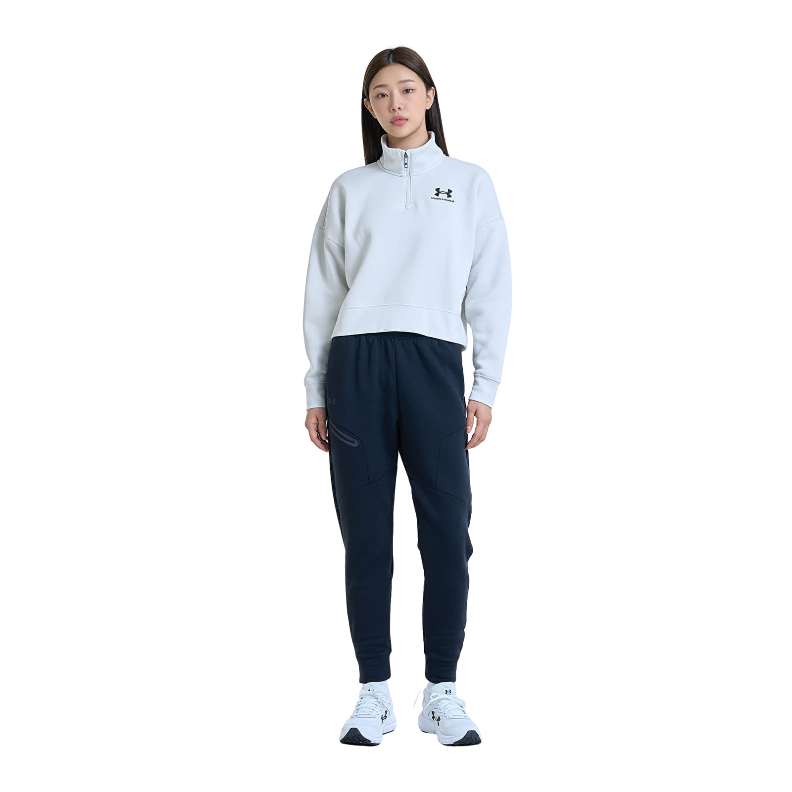 Women's trousers Under Armour Unstoppable Fleece Jogger Black/ Black