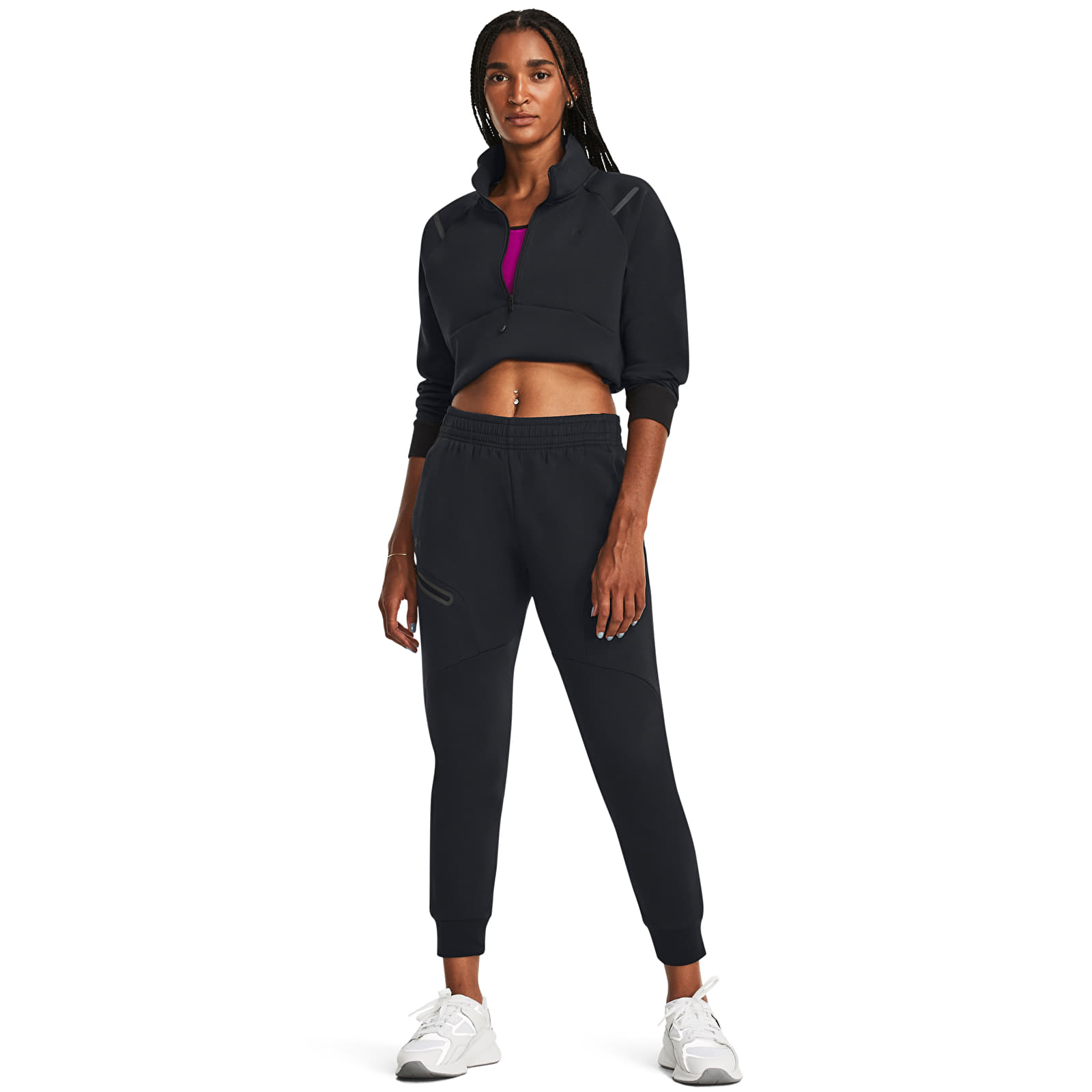 Women's trousers Under Armour Unstoppable Fleece Jogger Black/ Black