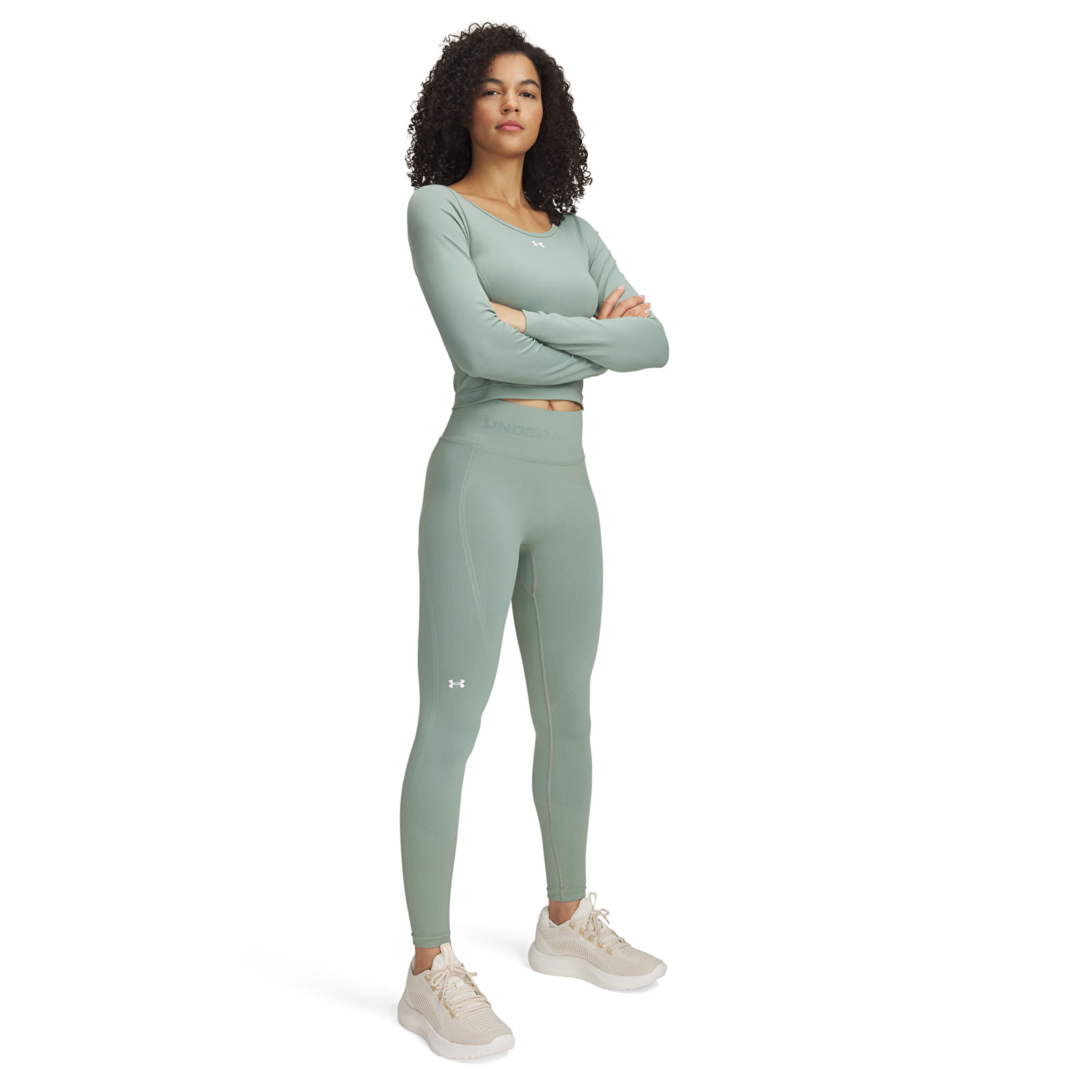 Women's leggings Under Armour Vanish Seamless Legging Silica Green/ White