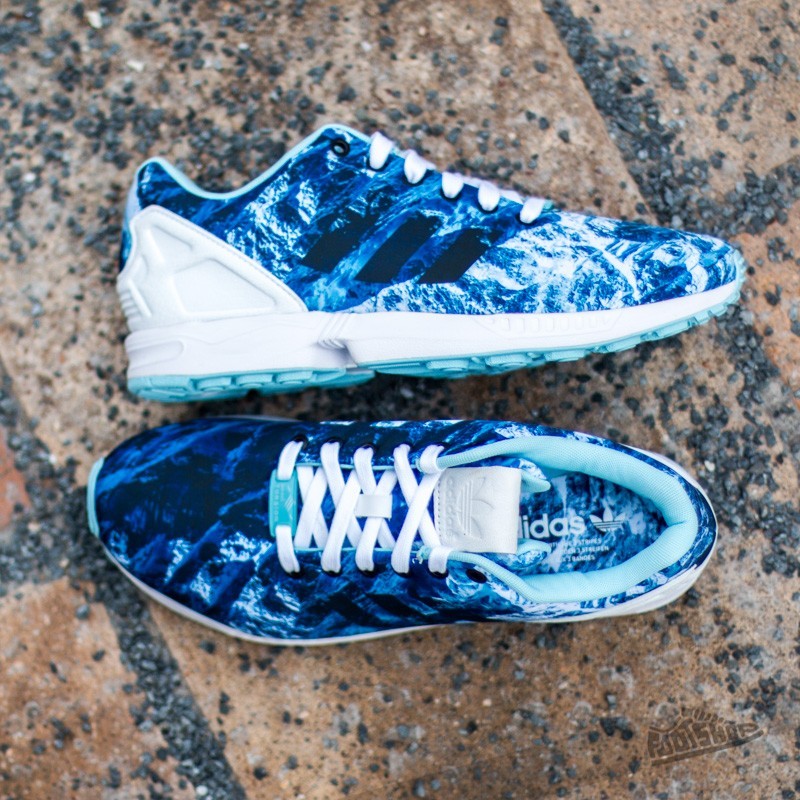 Men's shoes adidas ZX Flux FTWWHT/Blue (B34486 PZ) | Footshop