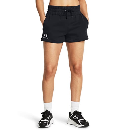 Šortky Under Armour Icon Fleece Boxer Short Black/ White