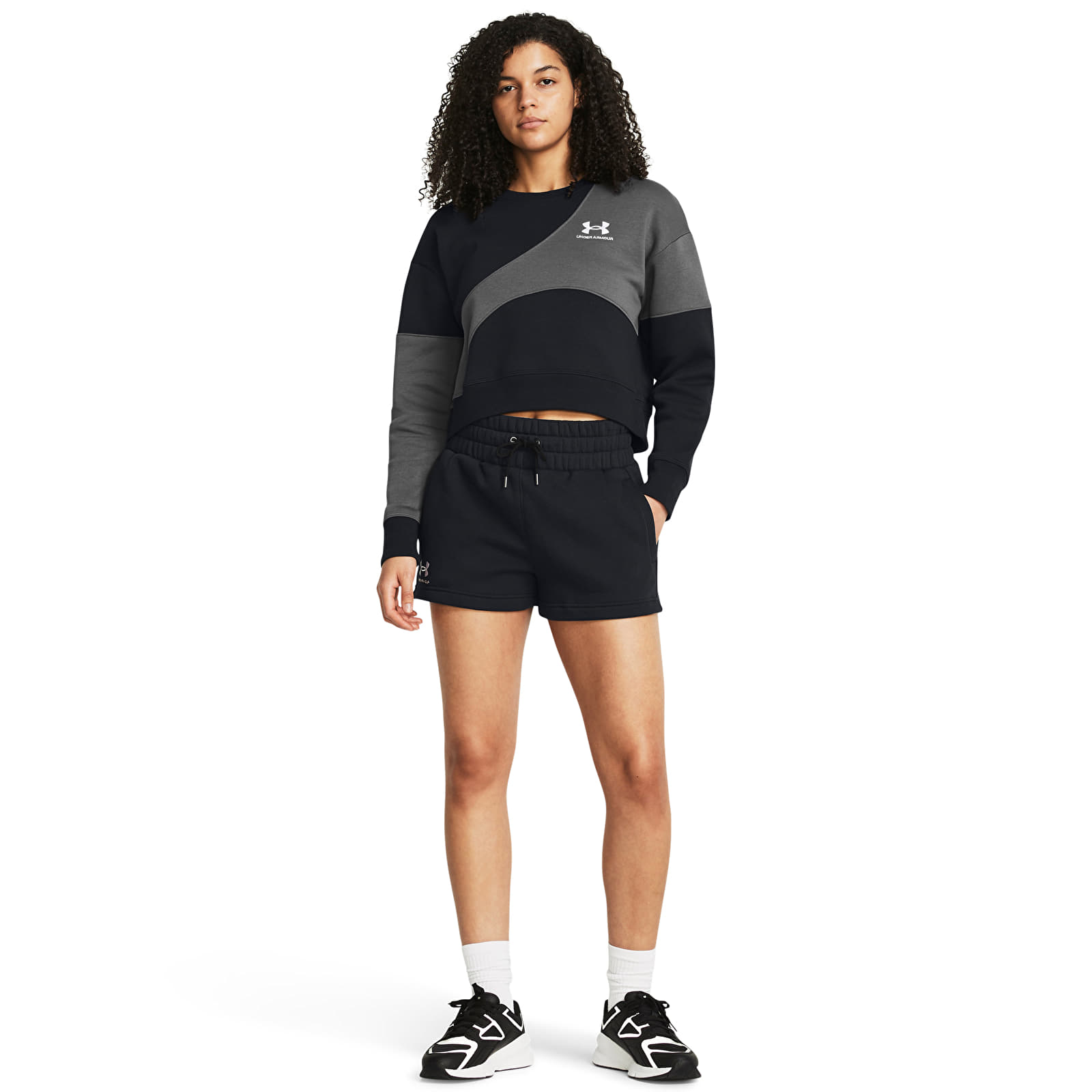 Жіночі шорти Under Armour Icon Fleece Boxer Short Black/ White