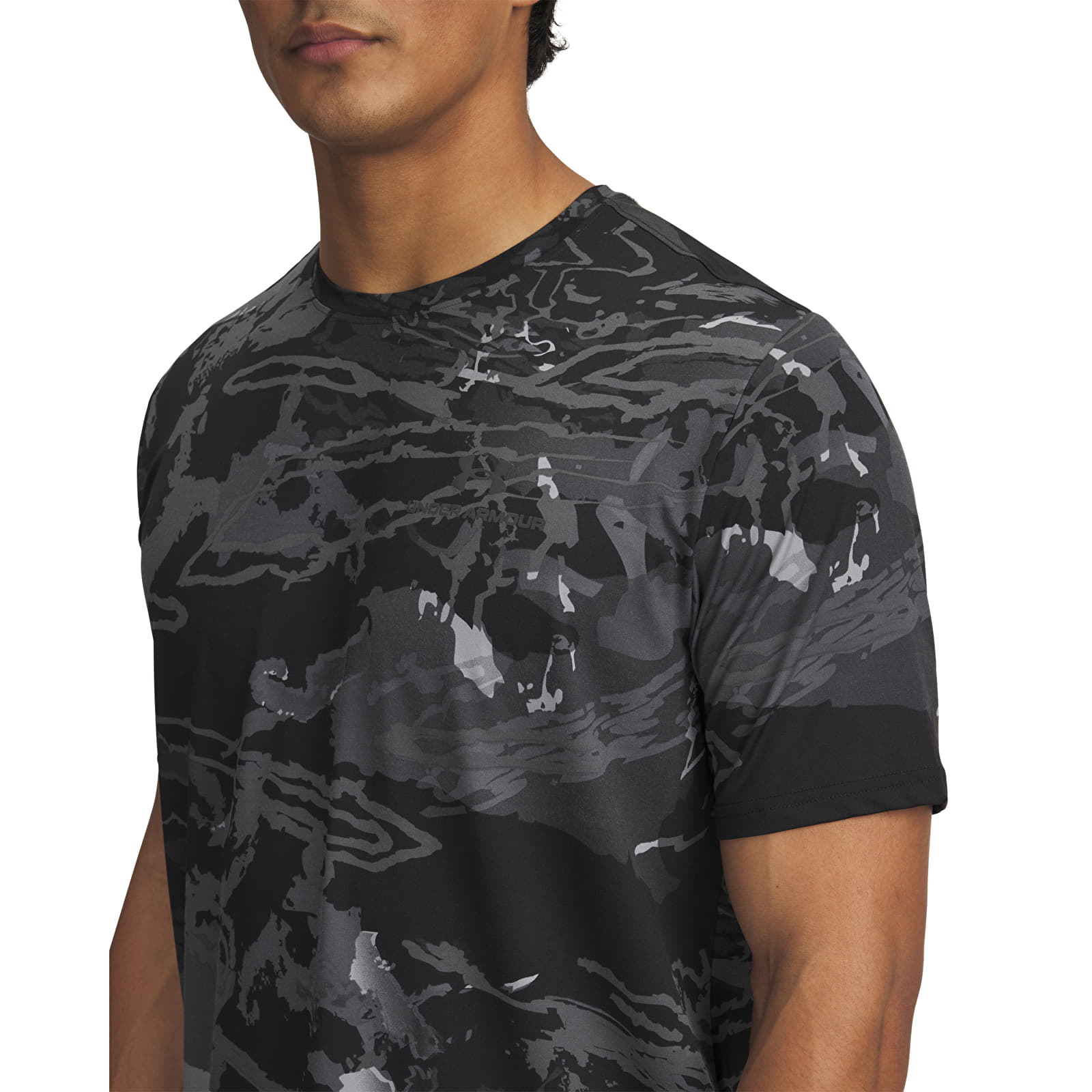 Férfi pólok Under Armour Vanish Energy Printed SS Tee Black/ Anthracite/ Black
