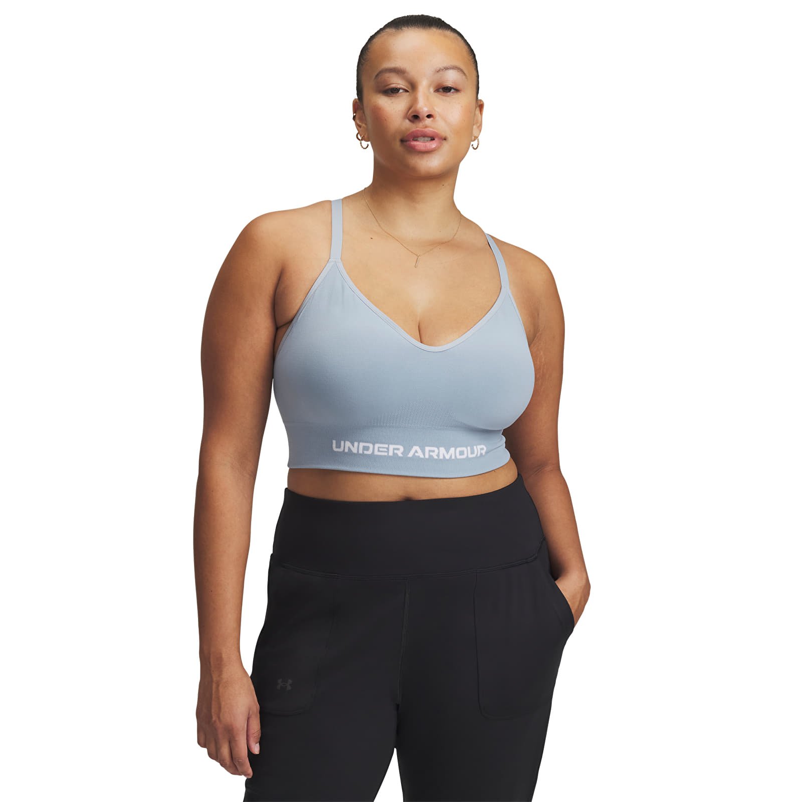 Soutien-gorge  Under Armour Vanish Seamless Low Bra Harbor Blue/ White
