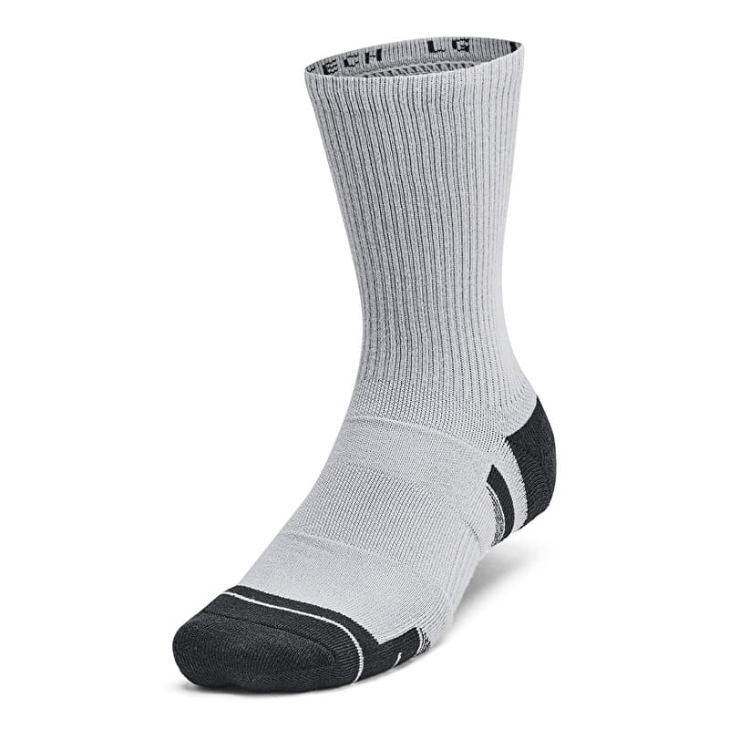 Calzini Under Armour Unisex Under Armour Perf Tech 6-Pack Crew Mod Gray/ Mod Gray/ Jet Gray