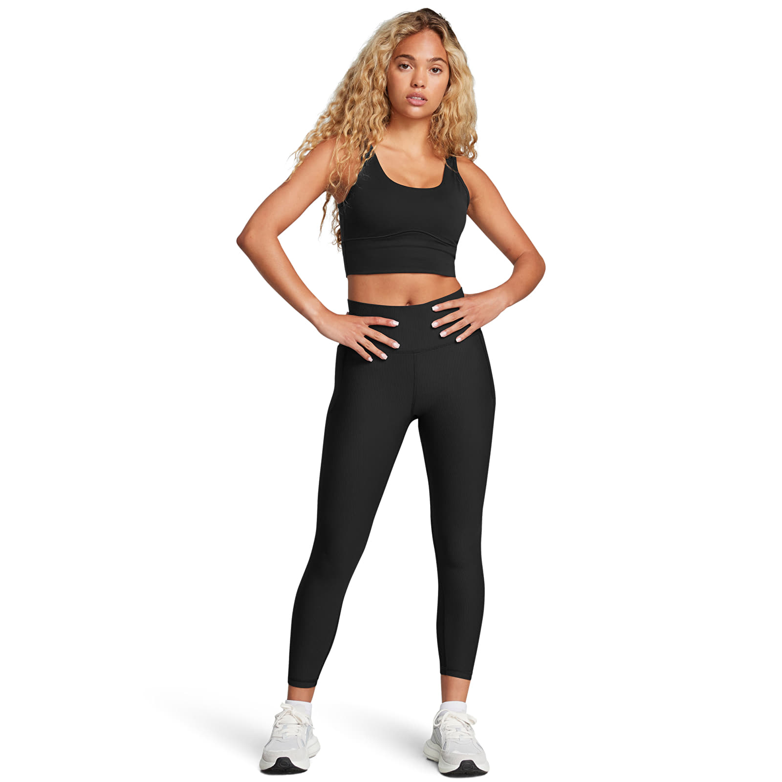 Women's leggings Under Armour Meridian Rib Ankle Leg Black/ Black