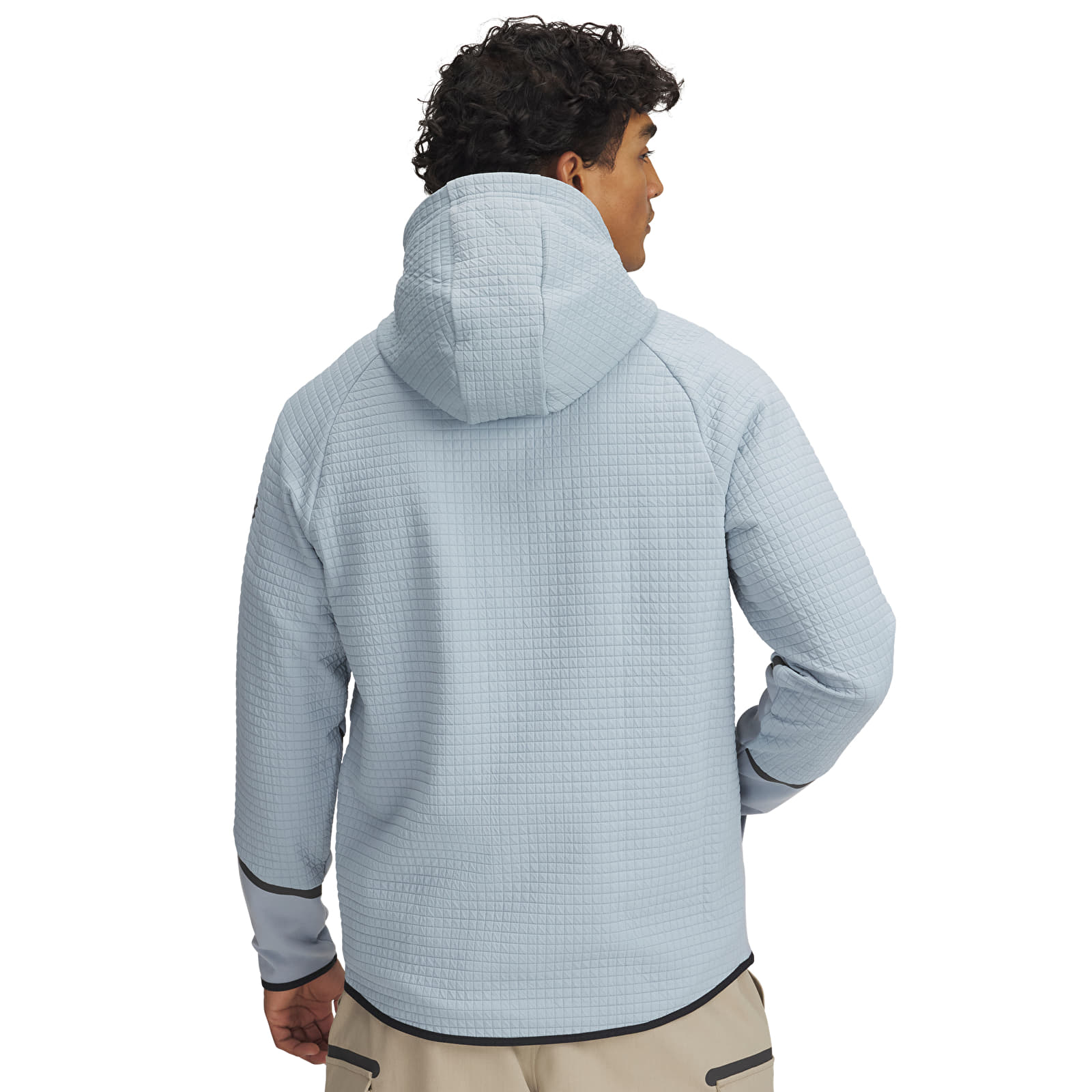 Men's hoodies Under Armour Unstoppable Fleece Grid FZ Harbor Blue/ Black
