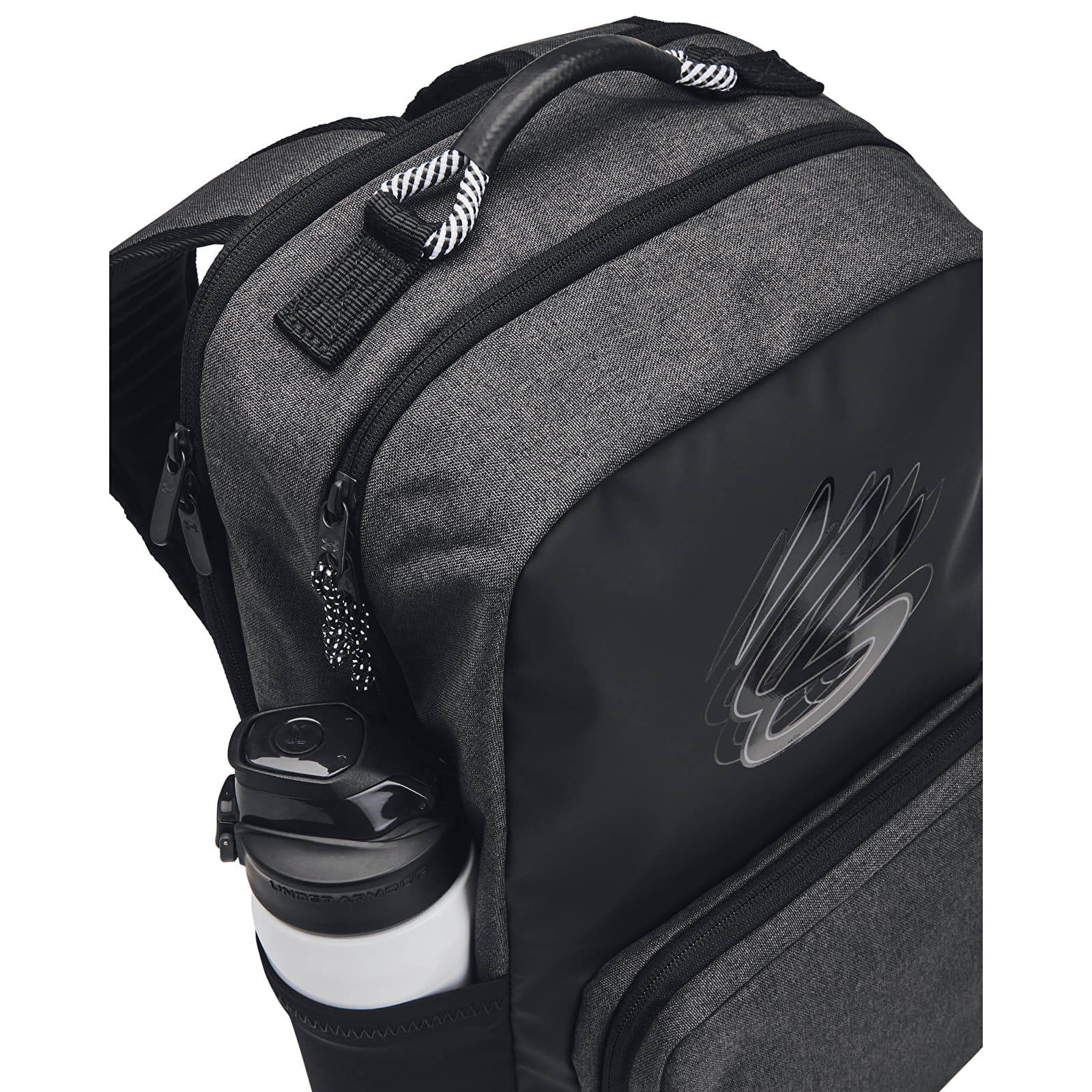 Men's backpacks Under Armour Curry Splash Backpack Black/ Jet Gray Full Heather/ Black