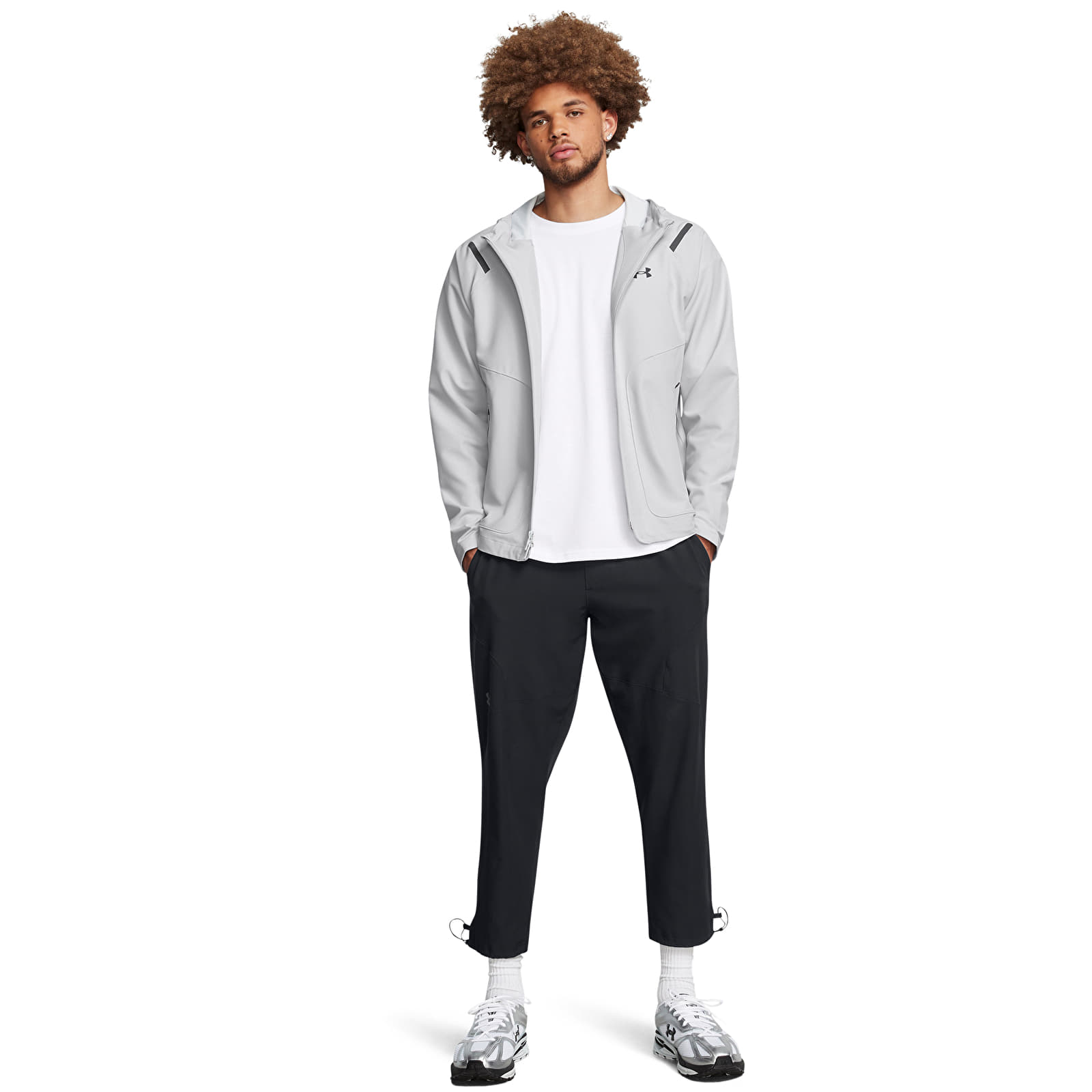 Pánské bundy Under Armour Unstoppable Jacket LC Halo Gray/ Black