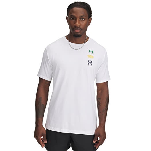 T-shirt Under Armour M 60/40S EVOL LOGO SS Tee White/ Midnight Navy/ Midnight Navy