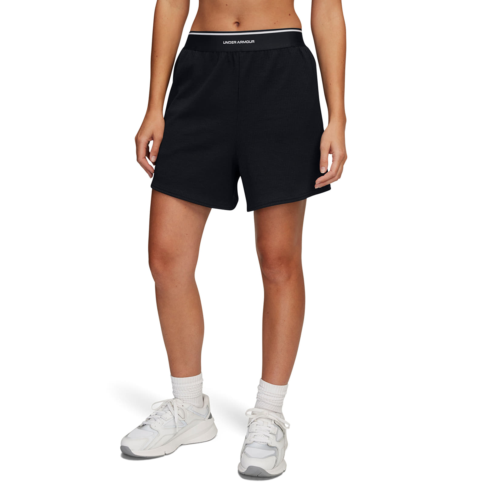 Women's shorts Under Armour Meridian Rib Short Black/ White
