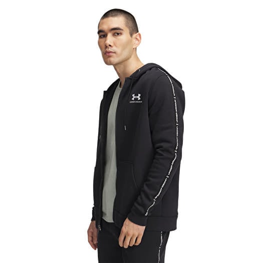 Under Armour Icon Fleece FZ Taping Black/ White