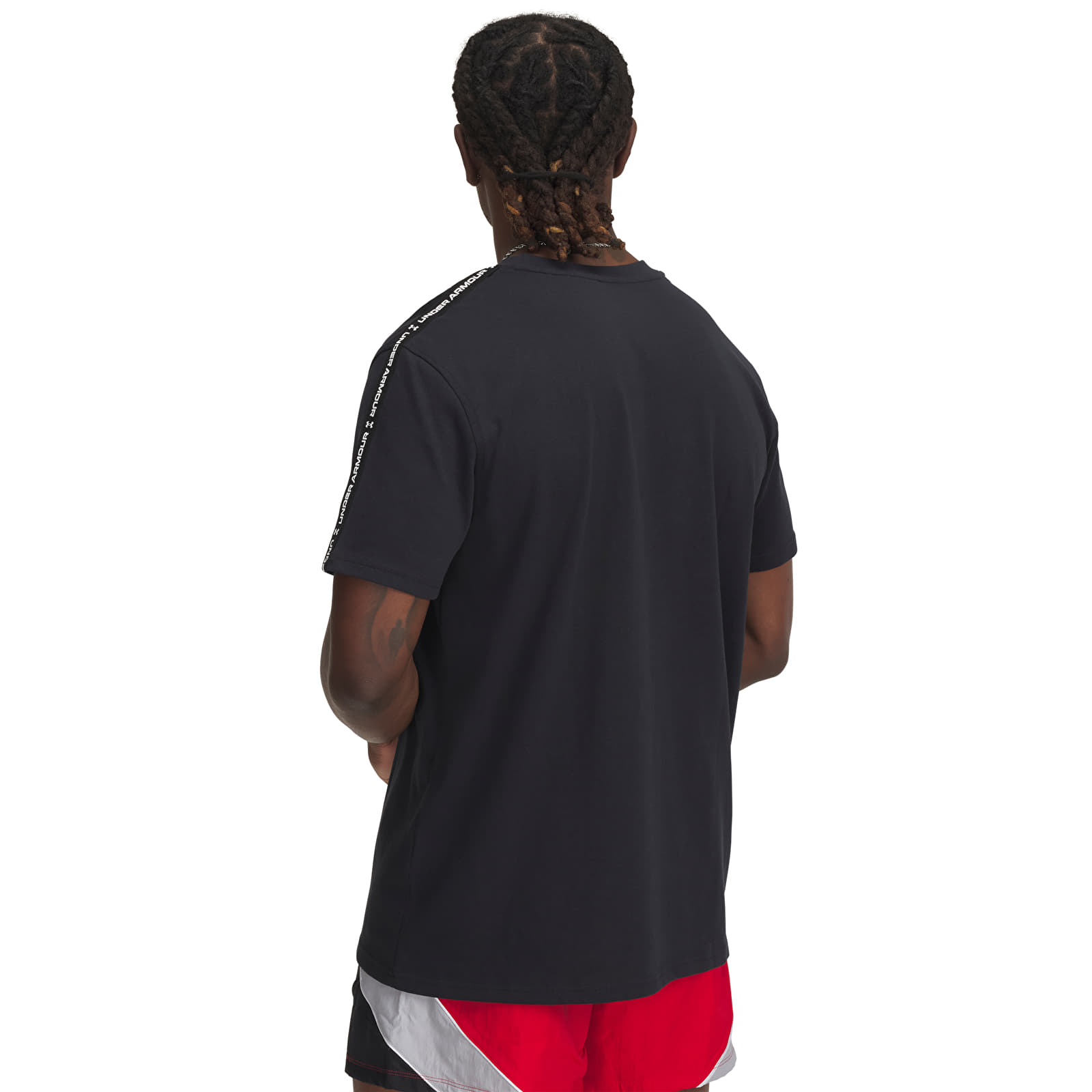 Férfi pólok Under Armour Icon HWT Tee Taping Black/ White