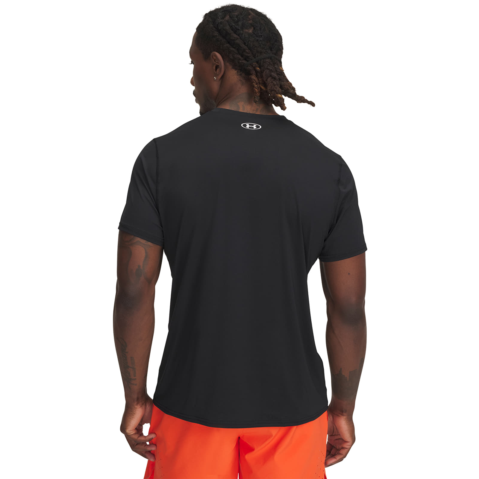 Férfi pólok Under Armour Heatgear Fitted SS Tee Black/ White