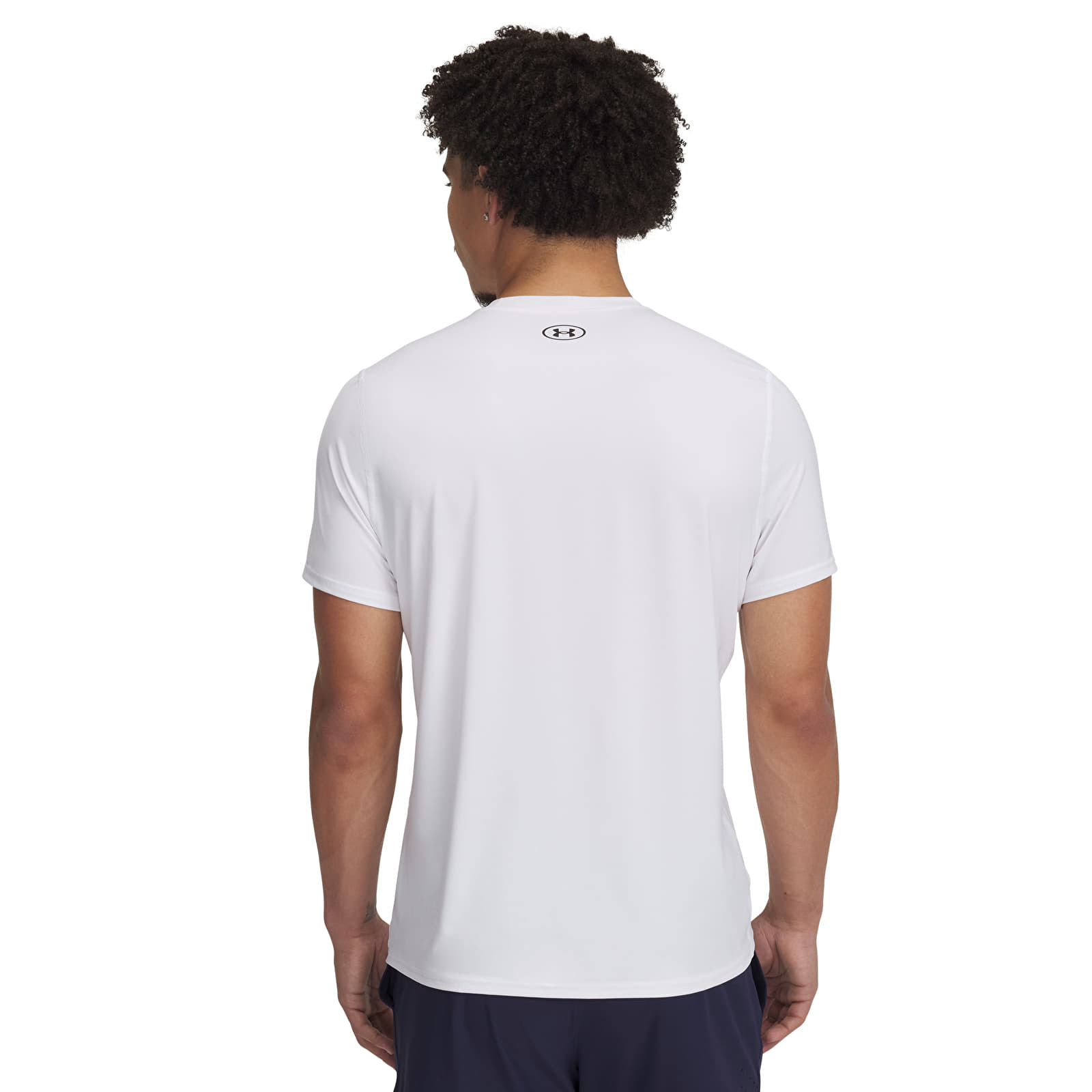 Férfi pólok Under Armour Heatgear Fitted SS Tee White/ Black