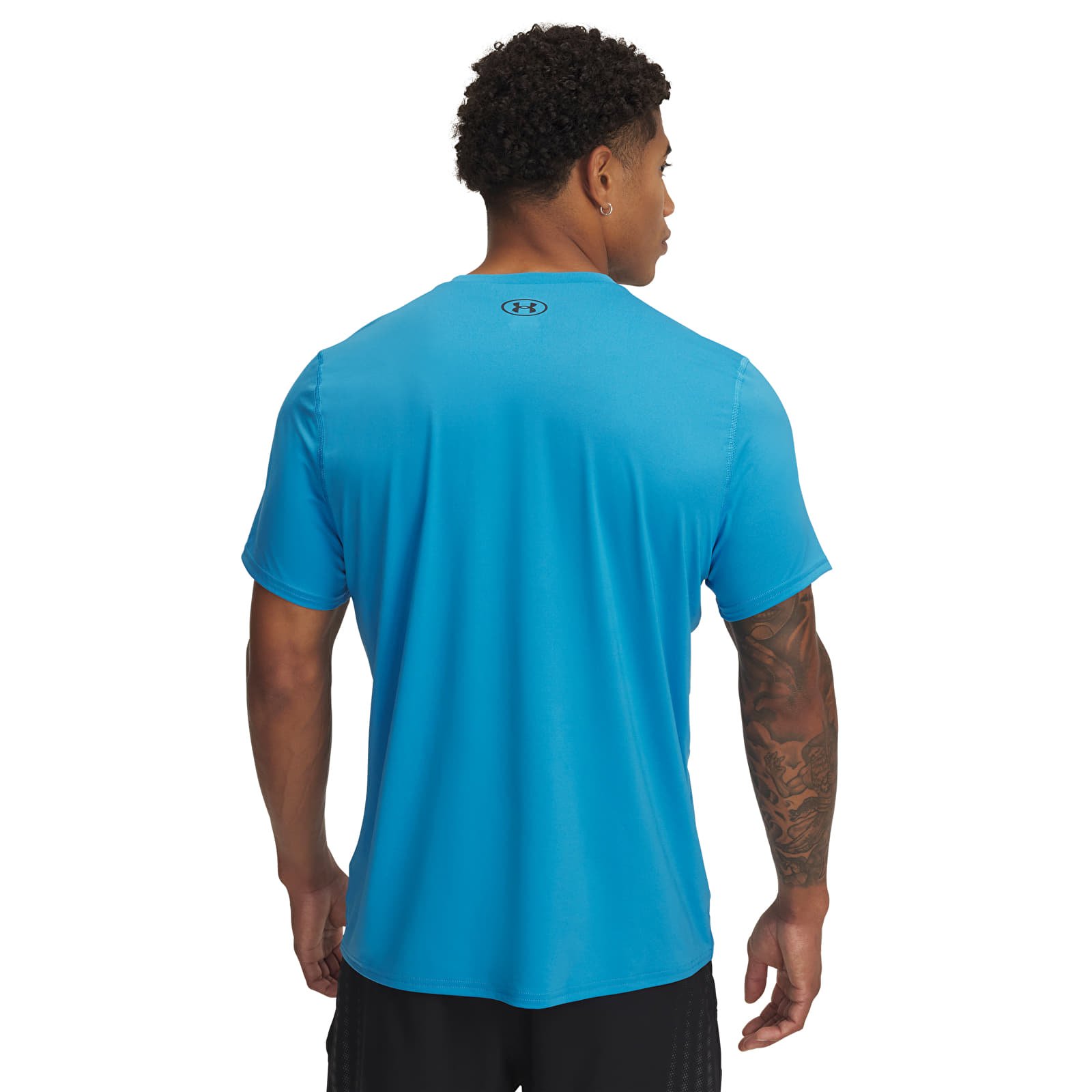 Férfi pólok Under Armour Heatgear Fitted SS Tee Ether Blue/ Black