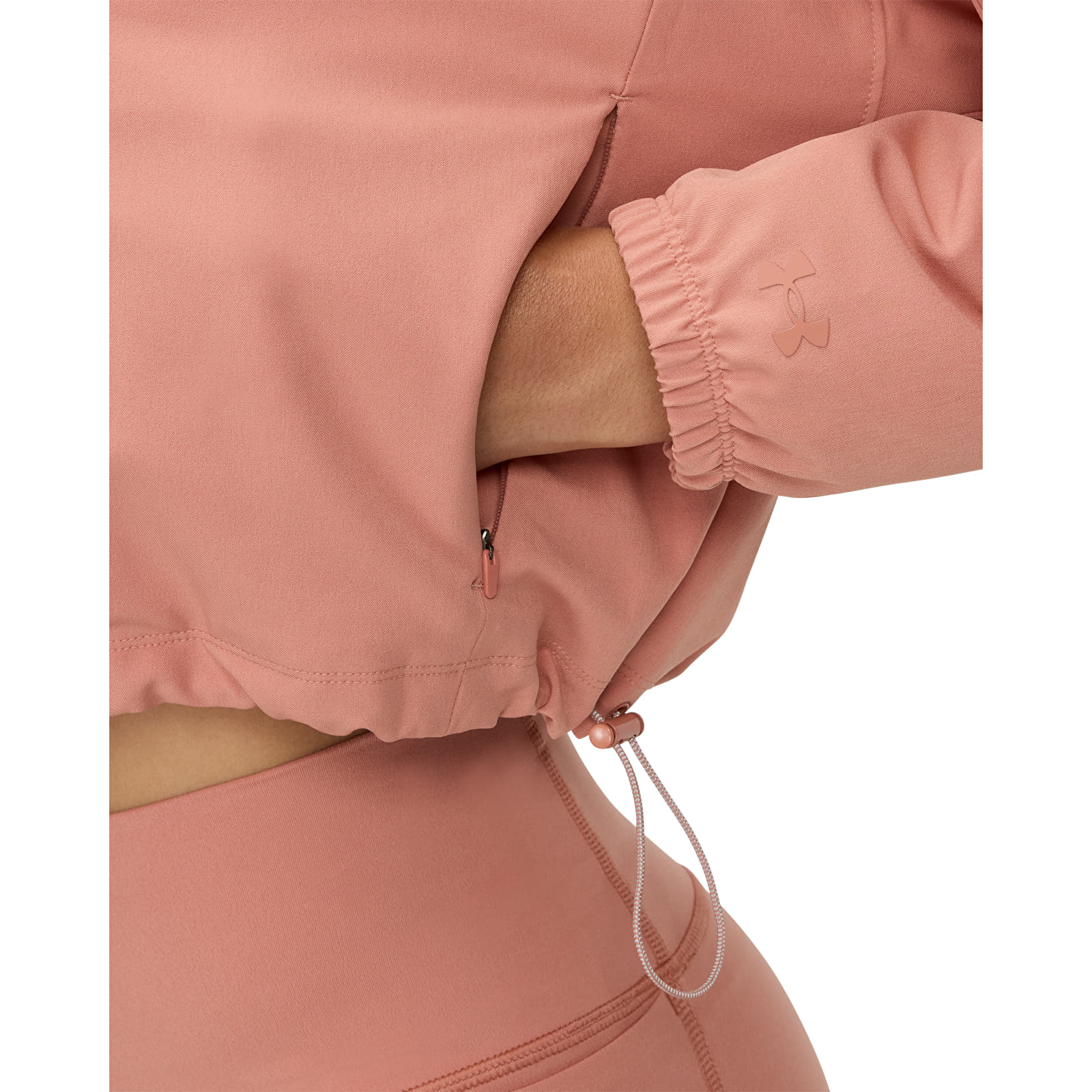 Női kabátok Under Armour Unstoppable Woven Hooded Jacket Canyon Pink/ Black