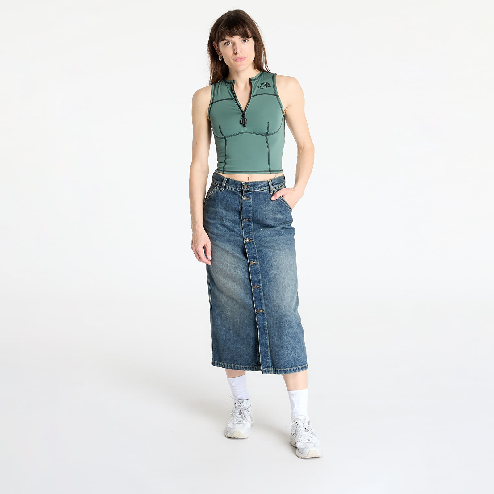 Дамски горнища The North Face W Nse Top Tank Duck Green