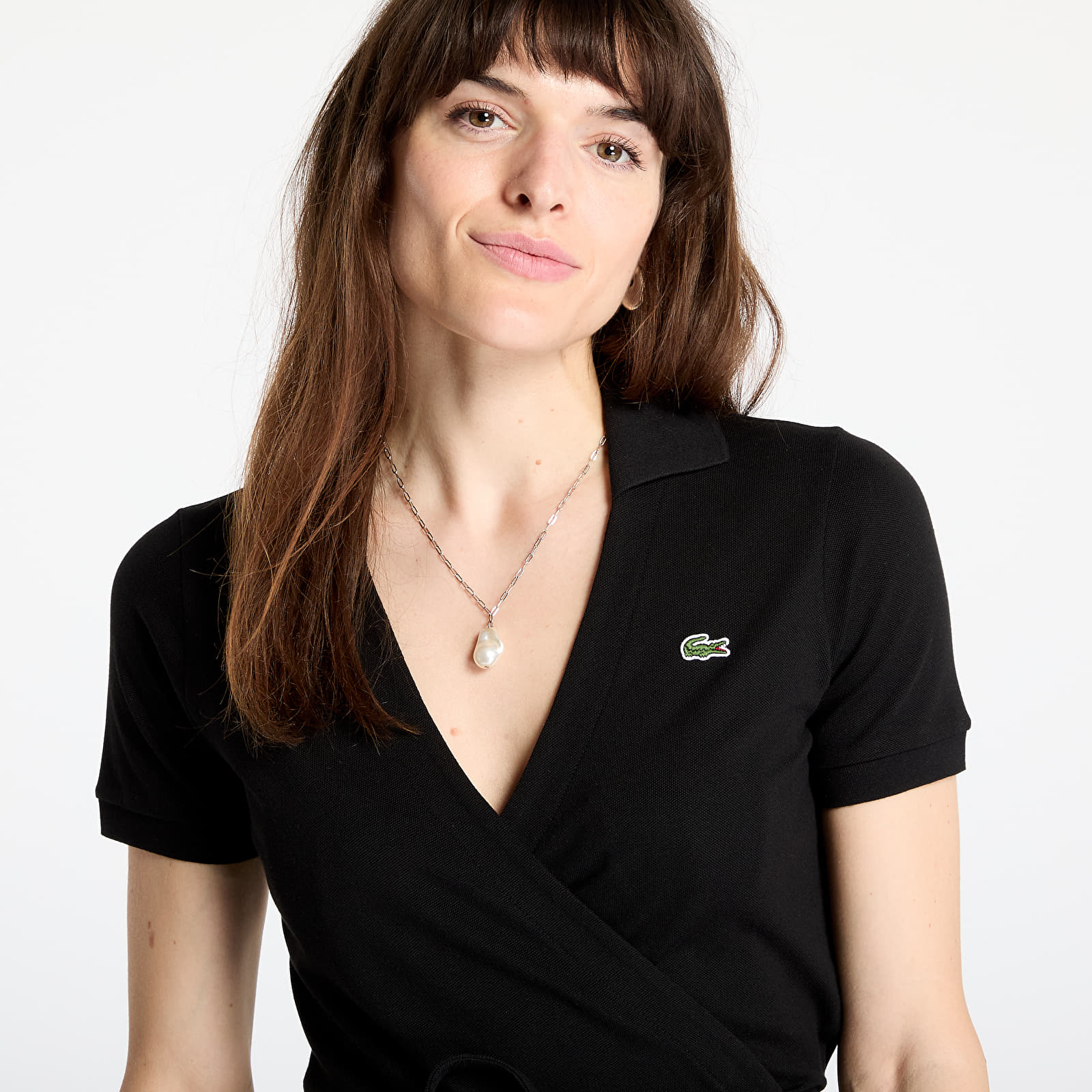 Ruhák LACOSTE Stretch Mini Pique Dress Black
