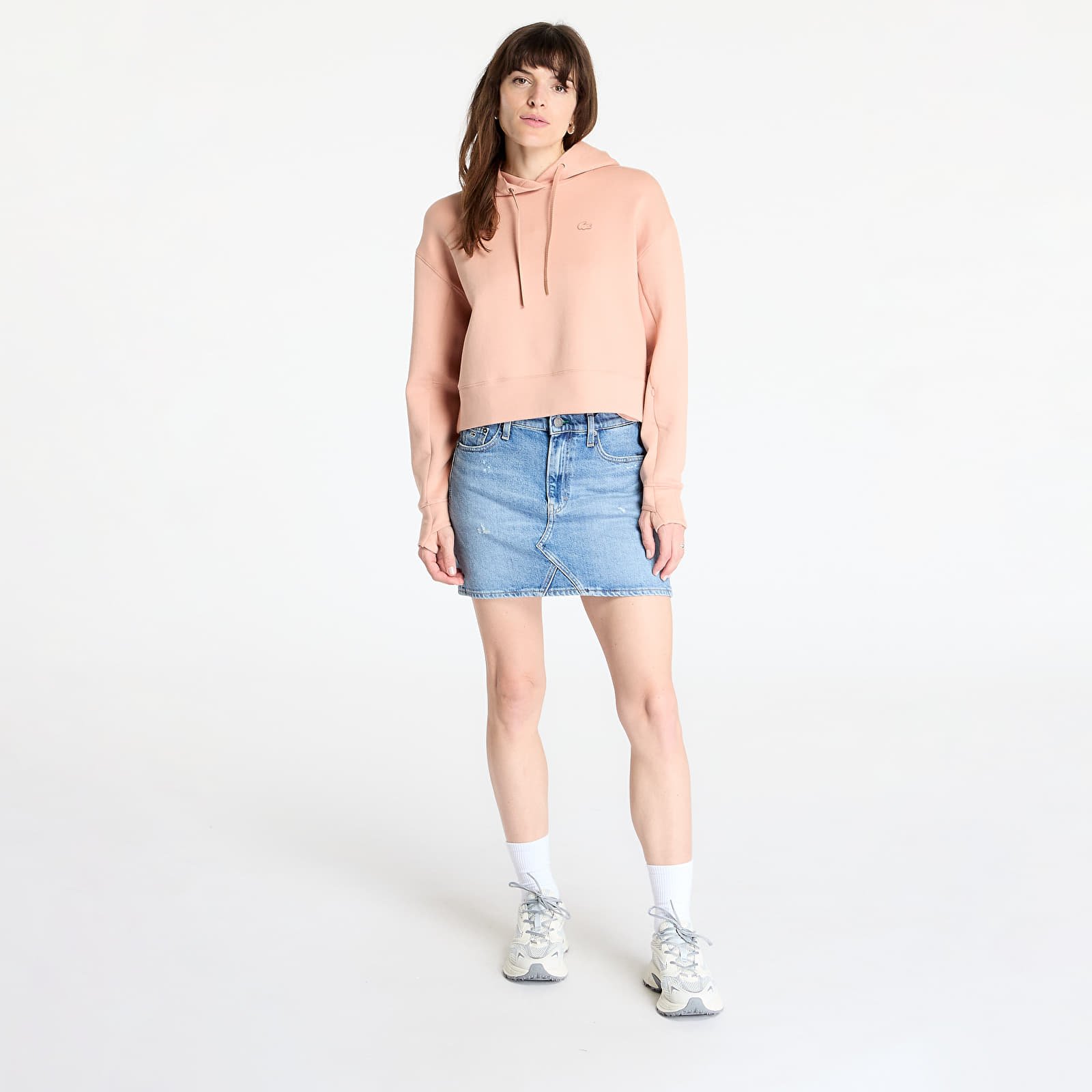 Hættetrøjer til kvinder LACOSTE Double Face Sweatshirt Latte