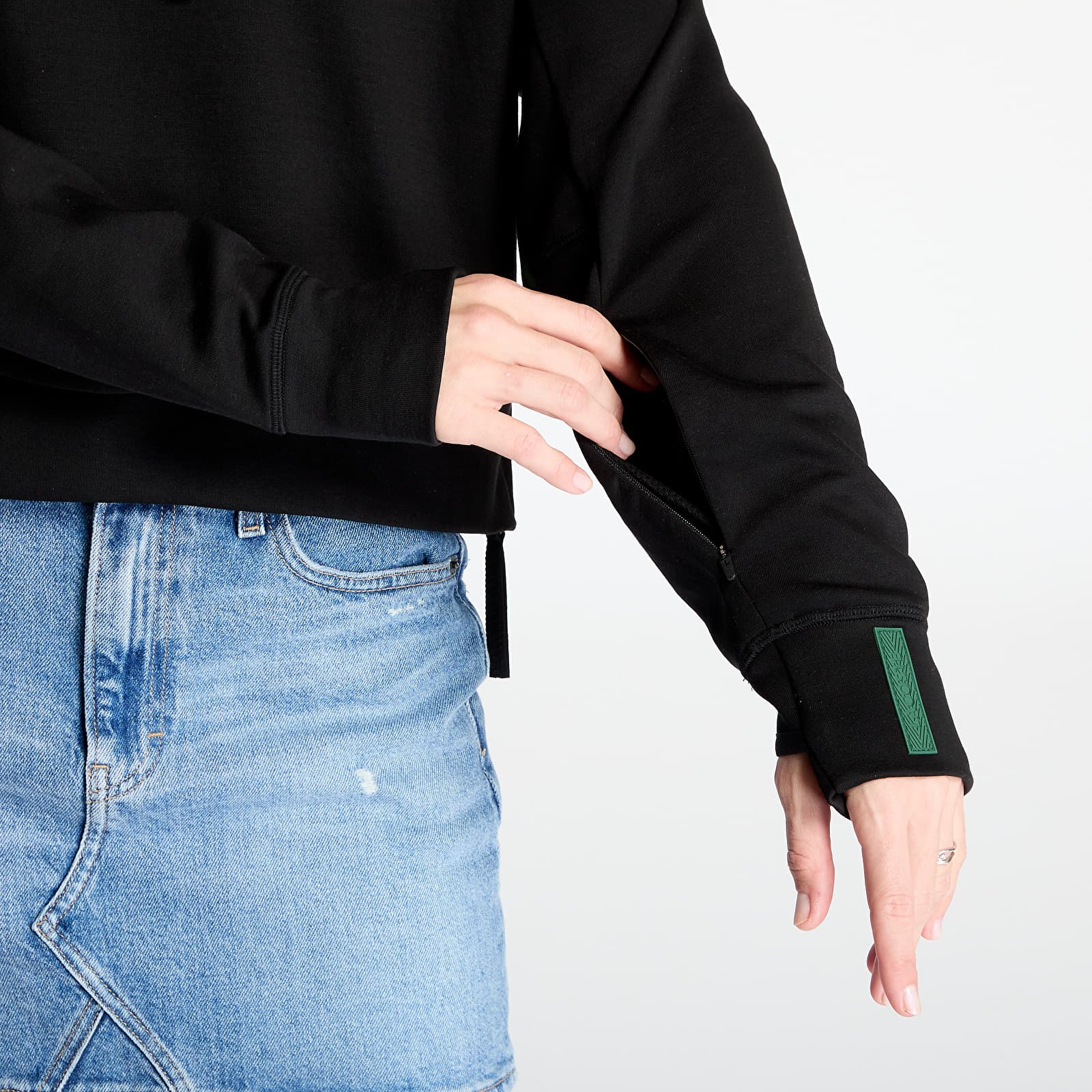 Dámske mikiny LACOSTE Double Face Sweatshirt Black