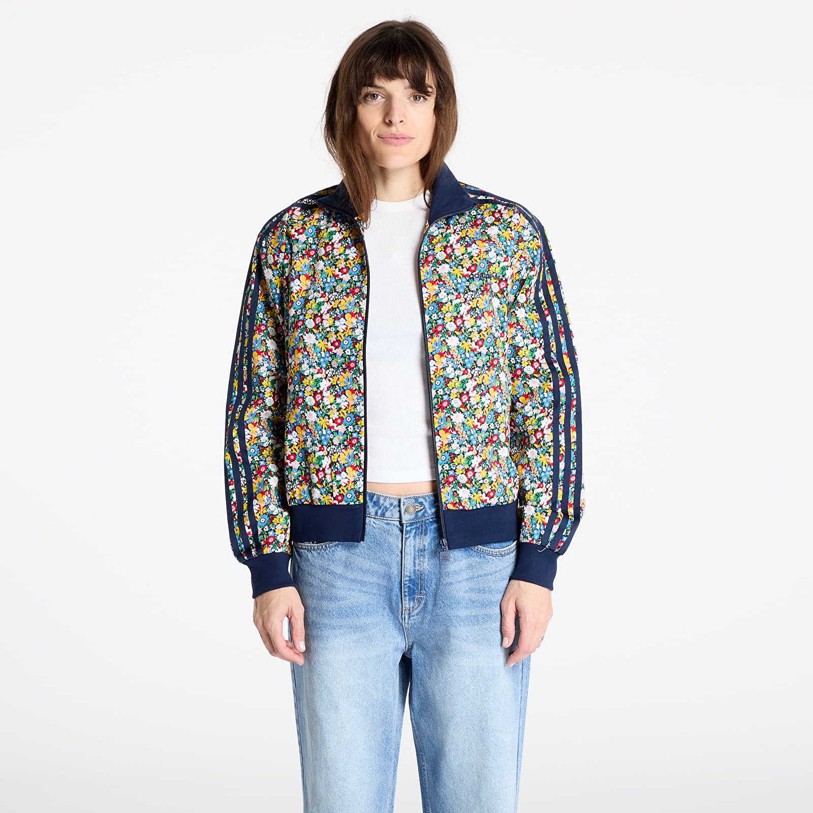Dámske mikiny adidas Originals X Liberty London Tracktop Multicolor/ Night Indigo