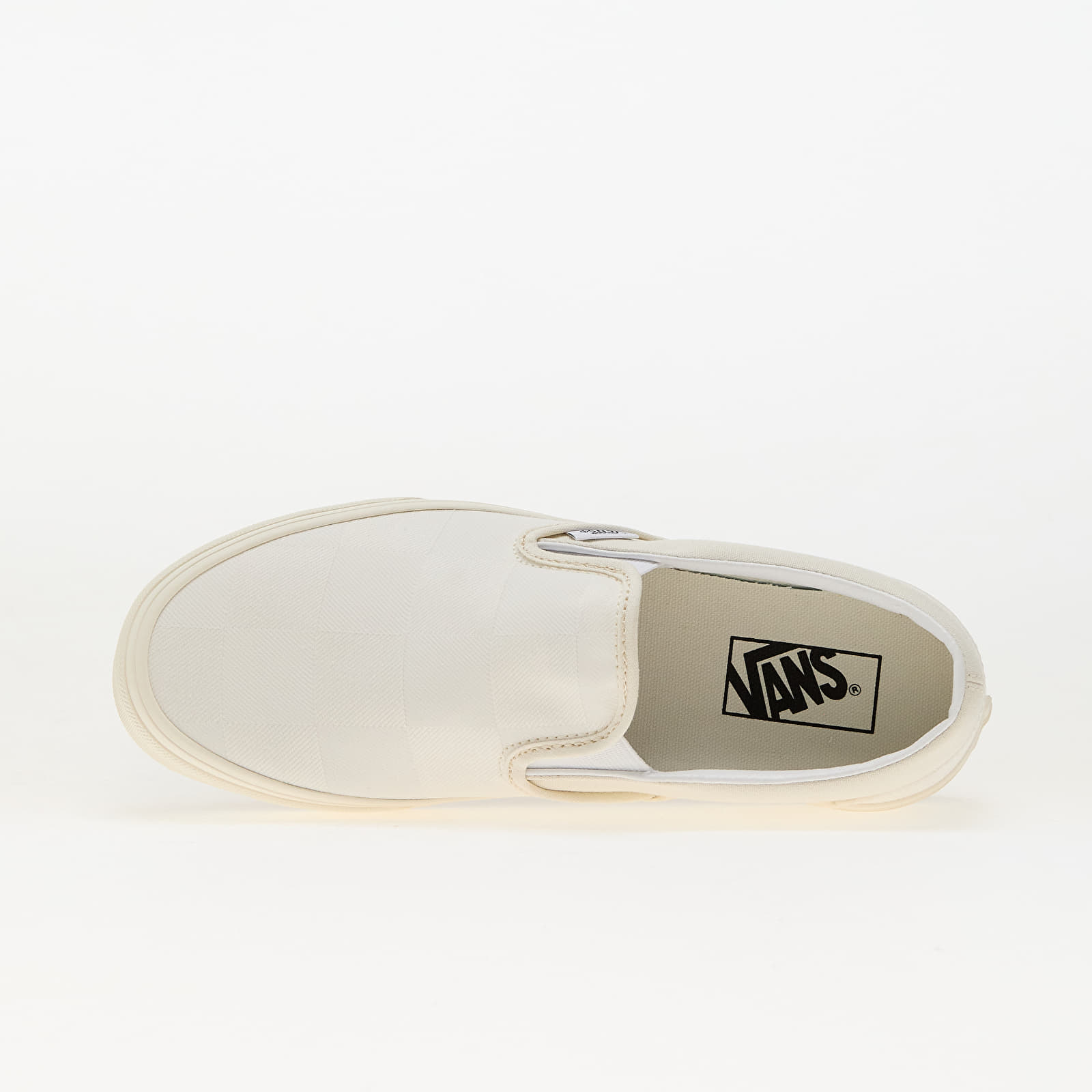 Pánske tenisky a topánky Vans Classic Slip-On Mono Checkerboard White