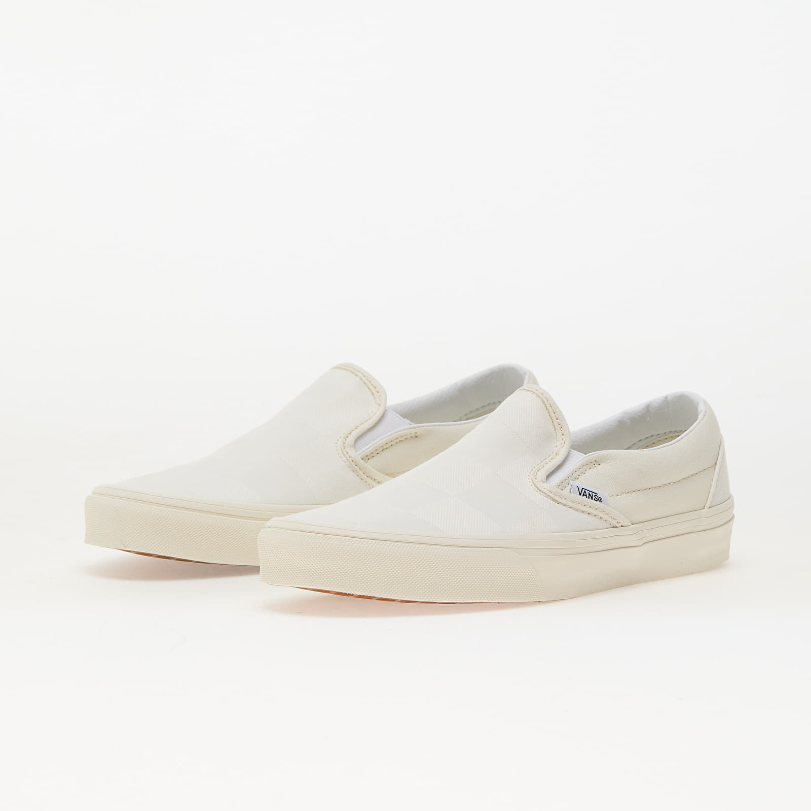 Pánske tenisky a topánky Vans Classic Slip-On Mono Checkerboard White