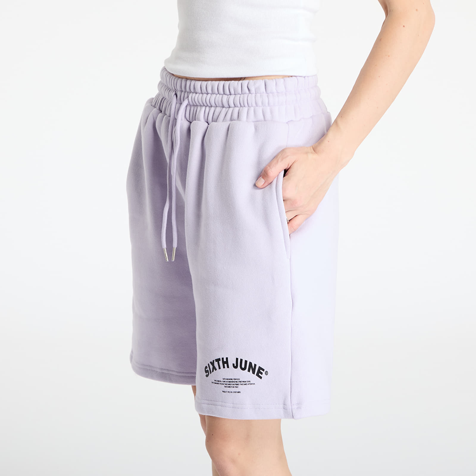 Dámske kraťasy Sixth June Curved Logo Shorts Light Purple