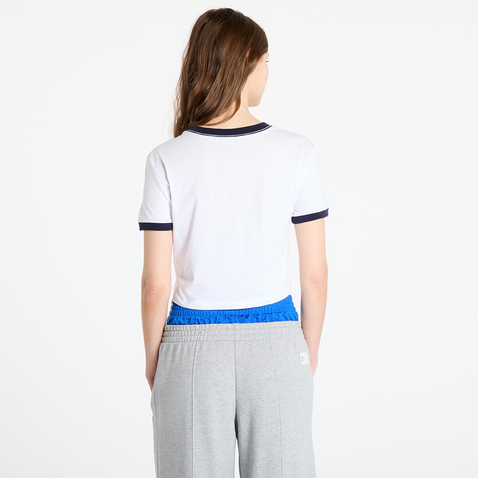 Футболки Calvin Klein Jeans Drapey Jersey Crop Brilliant White/ Baritone Blue